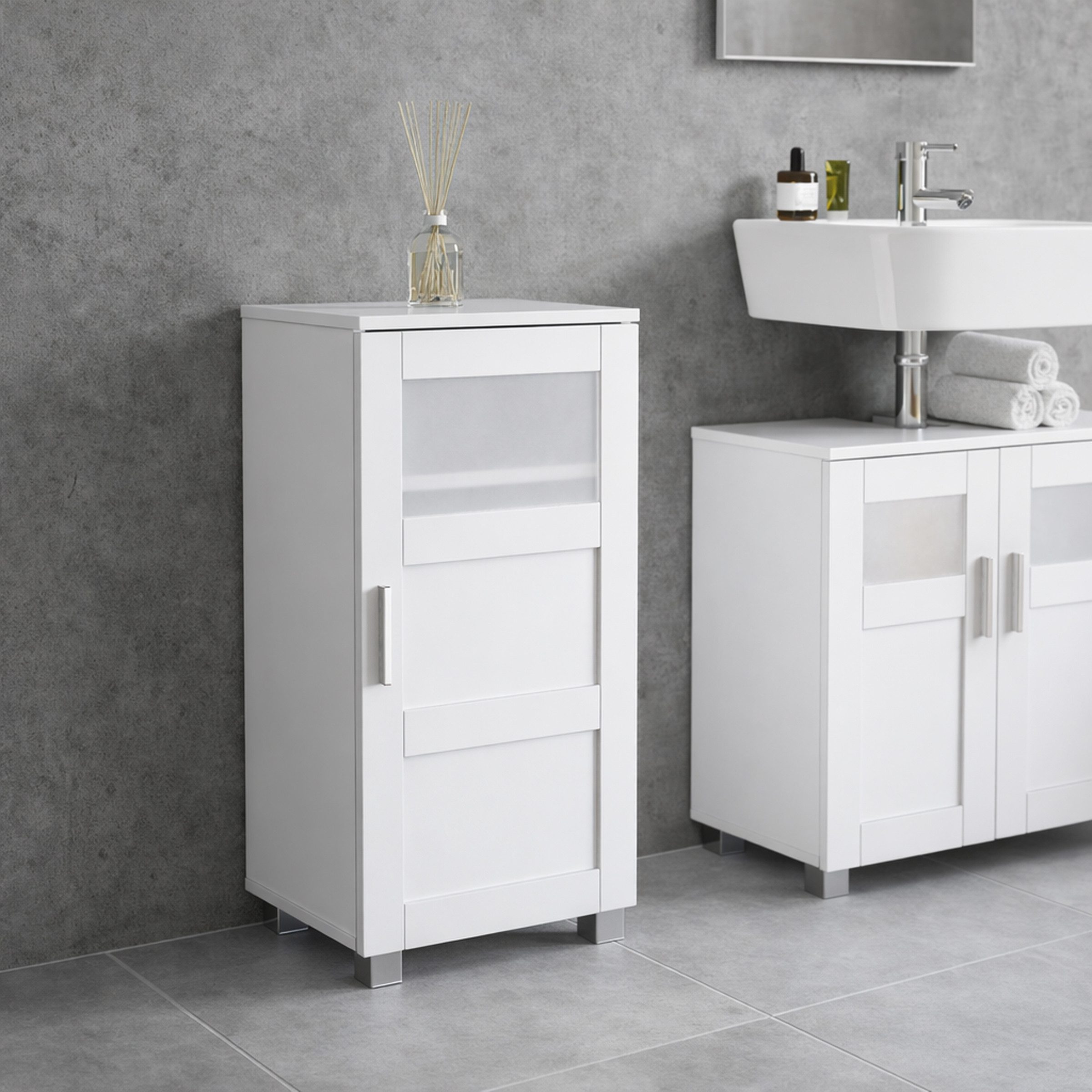VCM Midischrank Badschrank Nilari H. 70 x B. 38 x T. 28 cm