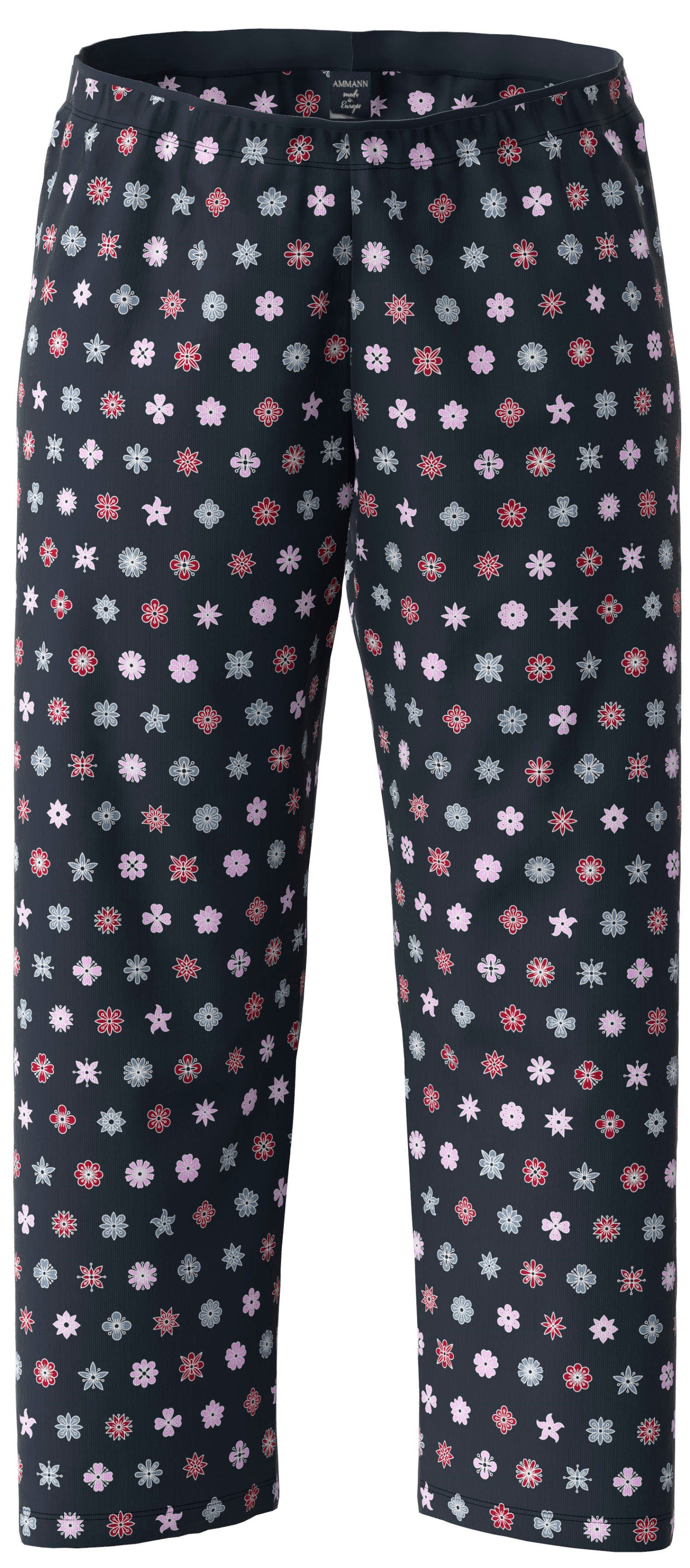 Ammann Ammann Pyjamahose Pyjama Modisches Damen Design Hose (1-tlg) Baumwolle