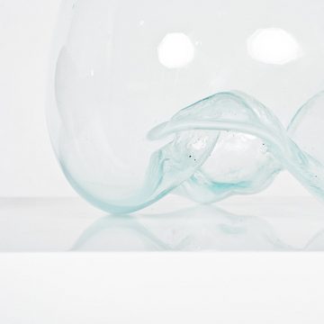 LebensWohnArt Dekoobjekt Deko-Glas Unikat DROP-5 Teak Natural Handarbeit Schale