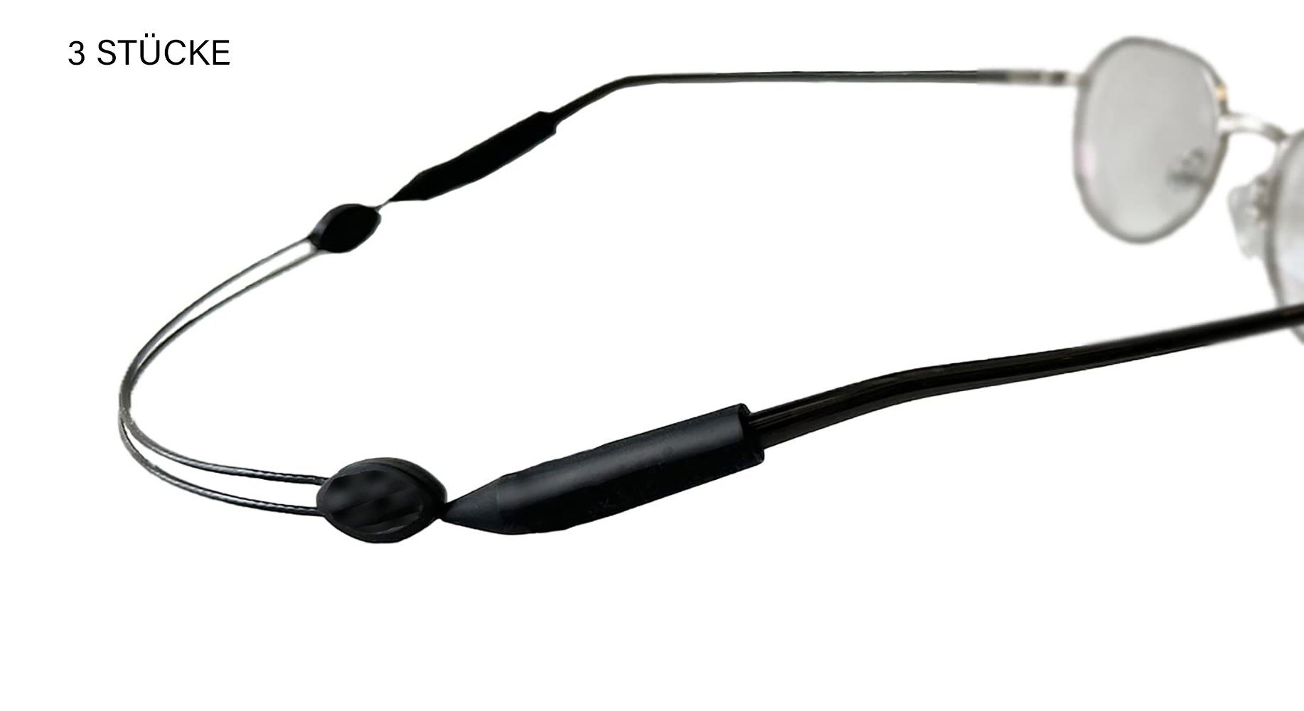 Elastische Silikon-Brillenbänder Damen-Sportbrillengürtel Kinder SRJQXH 3 Stück Verstellbares Brillenband Schwarz Rutschfestes Brillenband Sehr Zuverlässiger Herren 