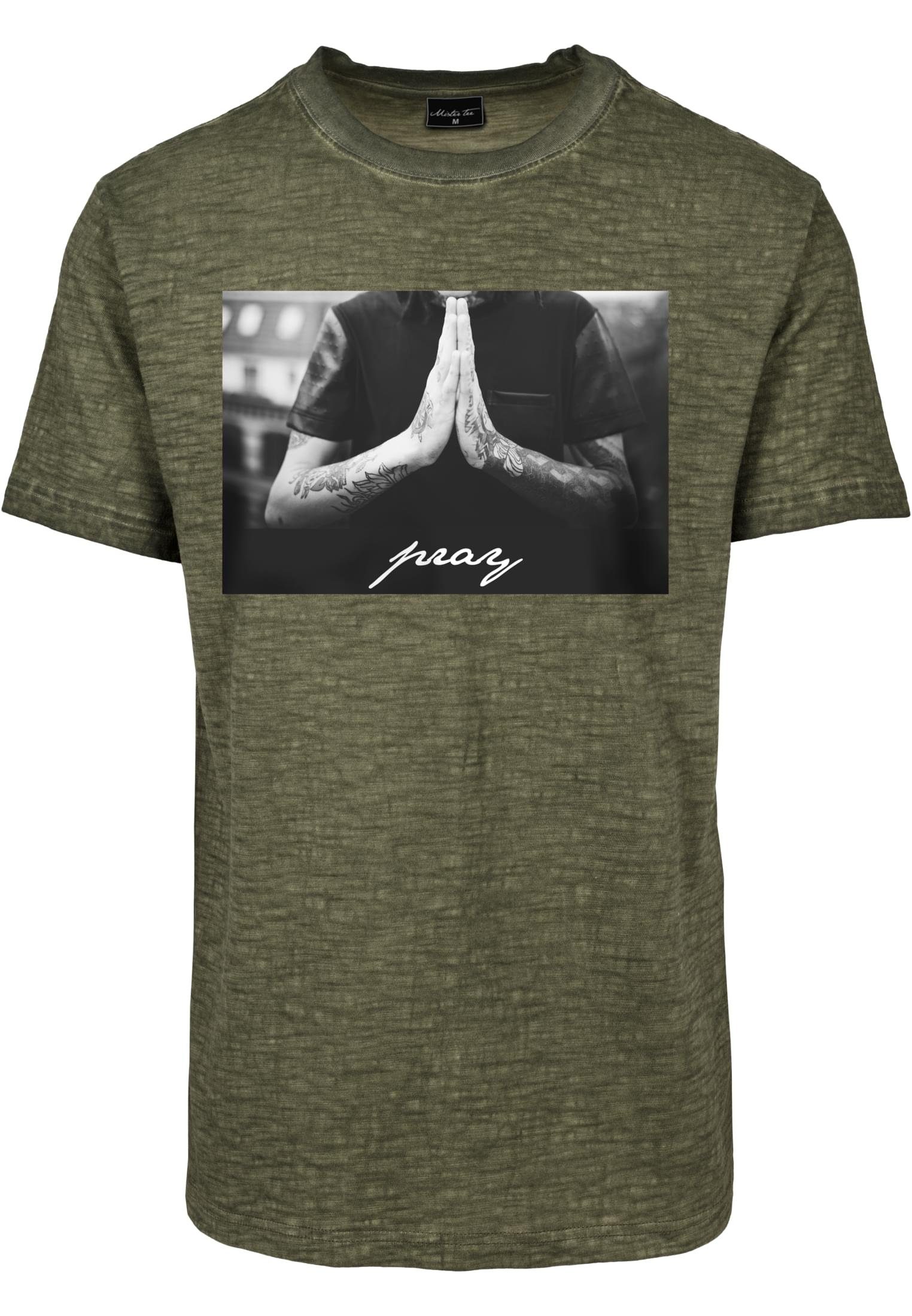 MisterTee Kurzarmshirt Herren Pray olive (1-tlg) Tee