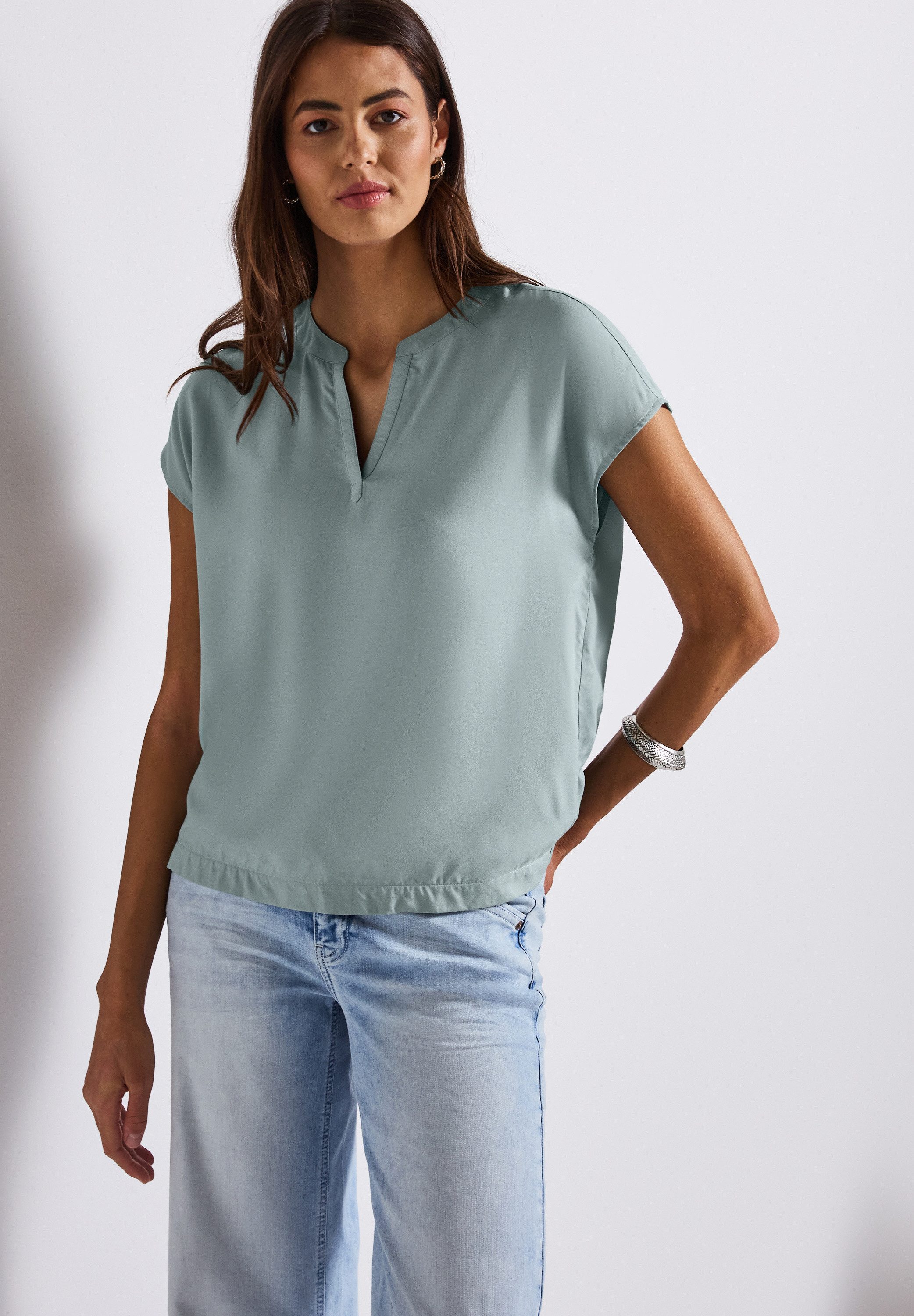 STREET ONE Kurzarmbluse, aus softer Viskose günstig online kaufen