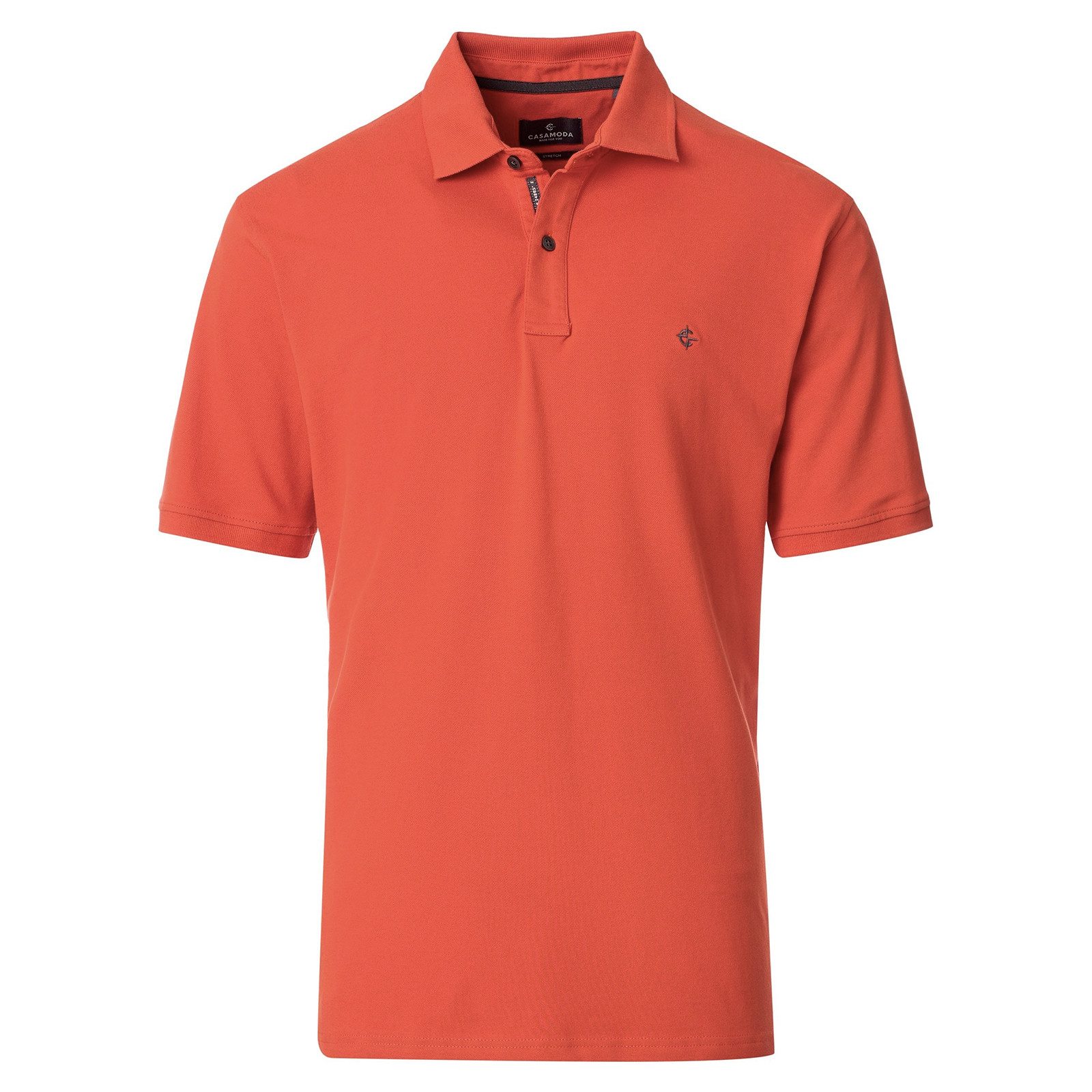 CASAMODA Poloshirt CasaModa Übergrößen Stretch-Poloshirt orange