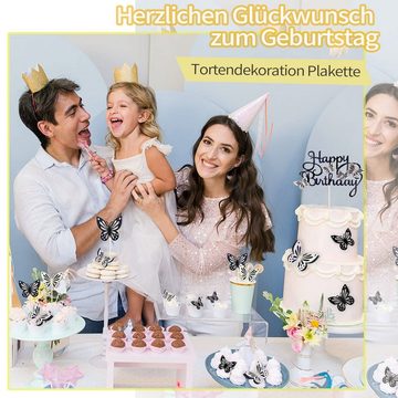 Daisred Tortenstecker 2 Set Tortendeko Mädchen Damen Geburtstag Cake Topper, (2-tlg)