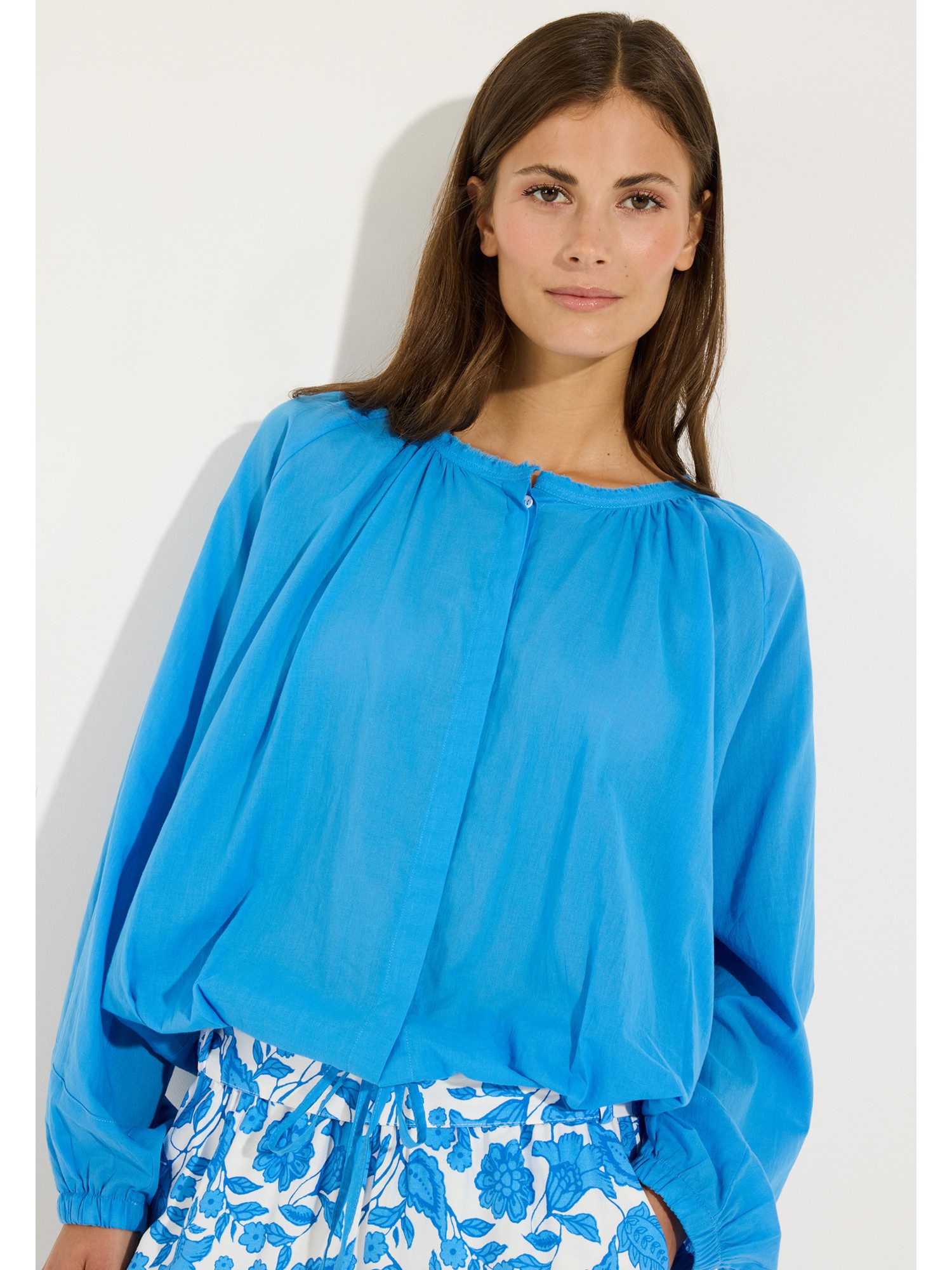 MORE&MORE Langarmbluse luftig-leichte, weite Bluse