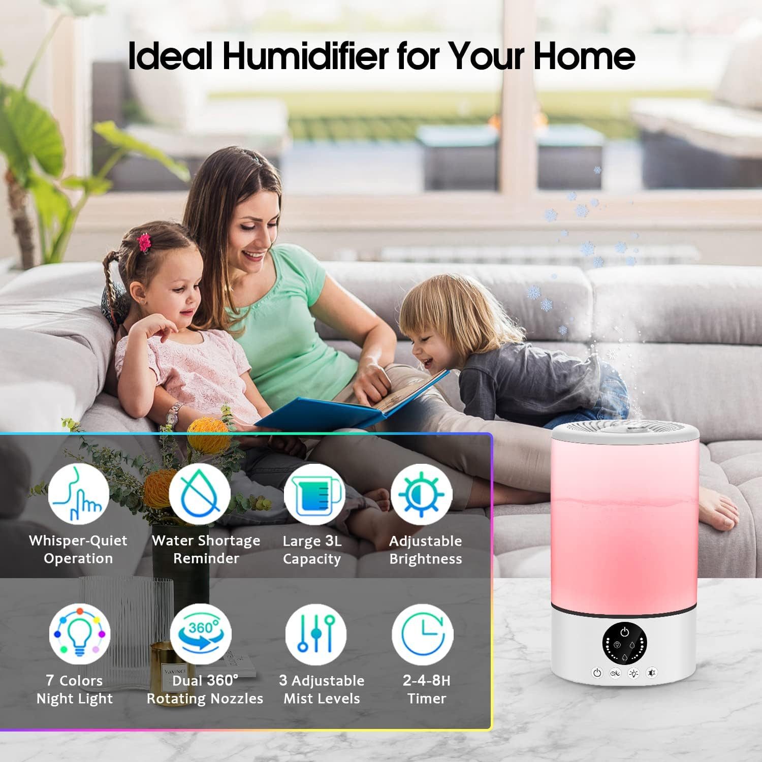 Forrlite Luftbefeuchter Aroma Diffuser Luftbefeuchter Ruhig 30dB Aromadiffu günstig online kaufen