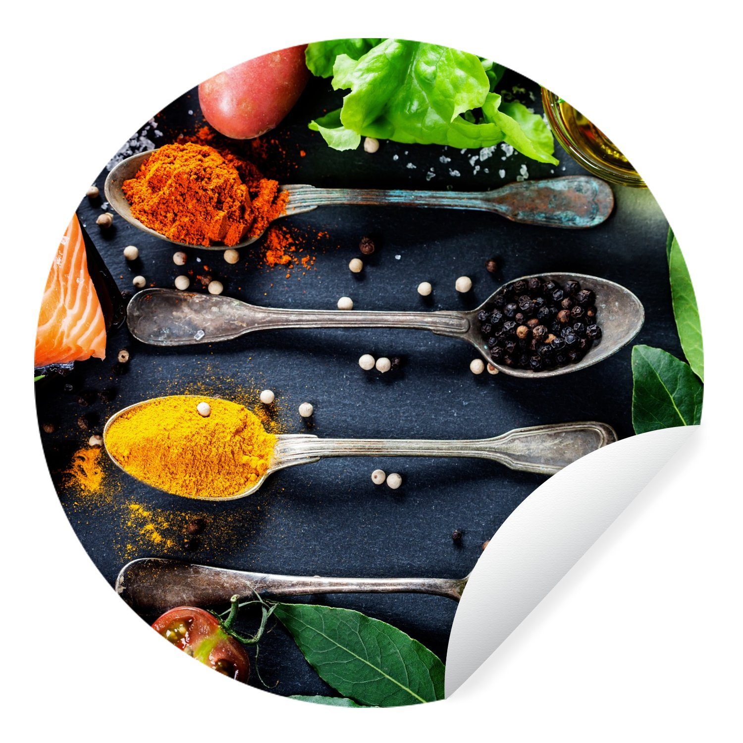 MuchoWow Wandsticker Kräuter - Löffel - günstig online kaufen