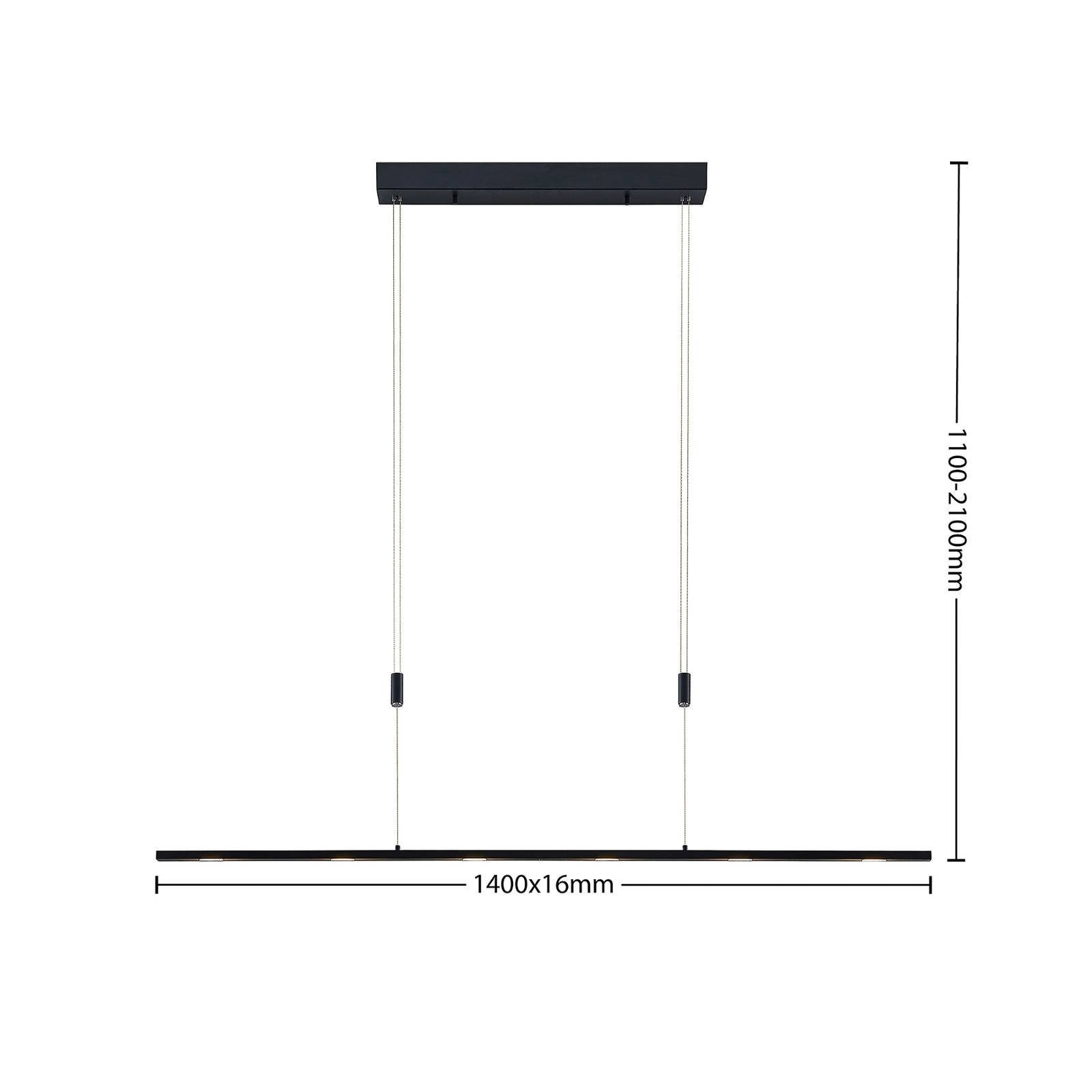 inkl. flammig, Stahl, LED-Hängeleuchte 6 warmweiß, Aluminium, verbaut, Lucande Stakato, matt, fest Schwarz Modern, LED-Leuchtmittel dimmbar,