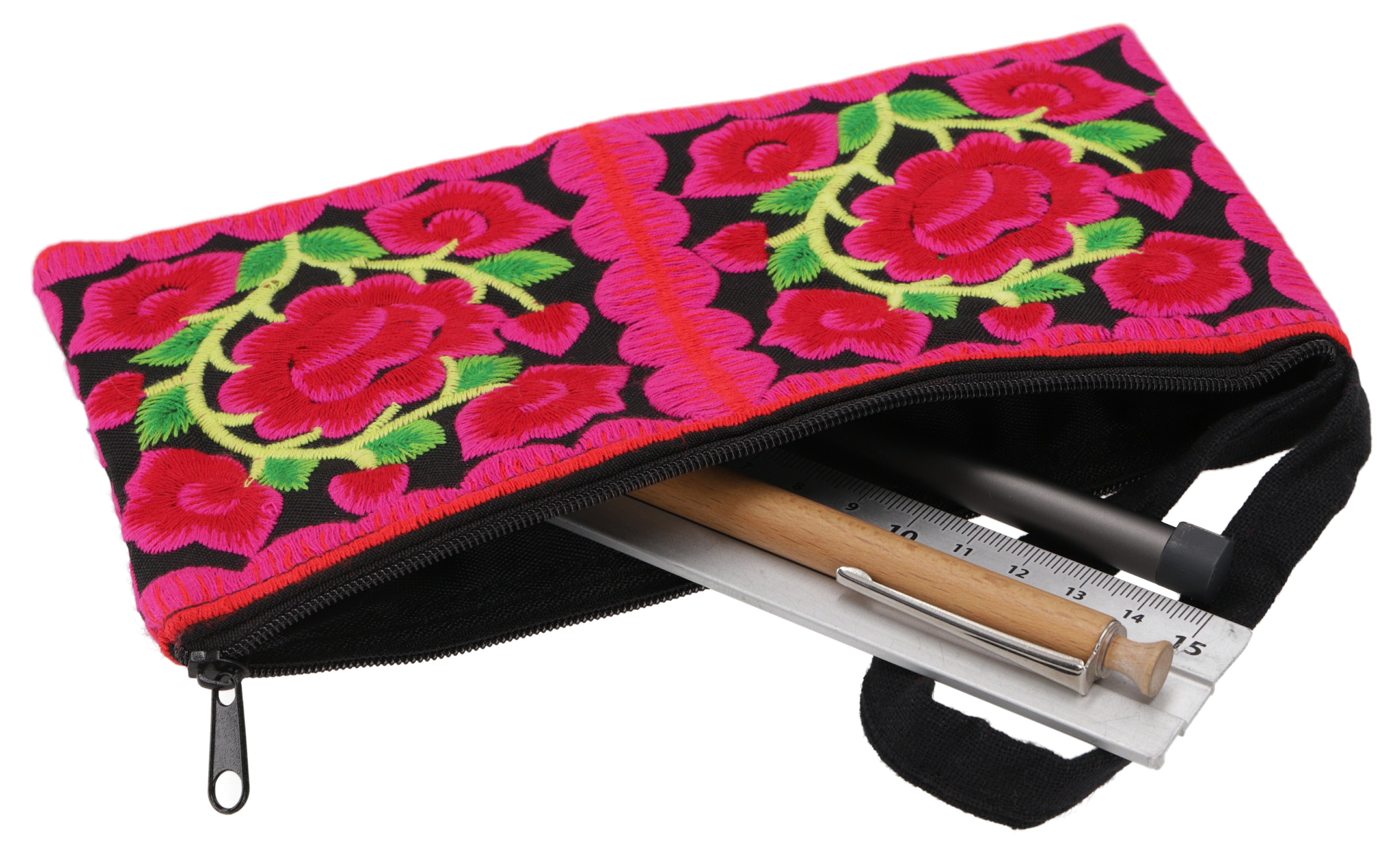 Guru-Shop Aufbewahrungstasche Kosmetiktasche mit Folklore Stickerei,..