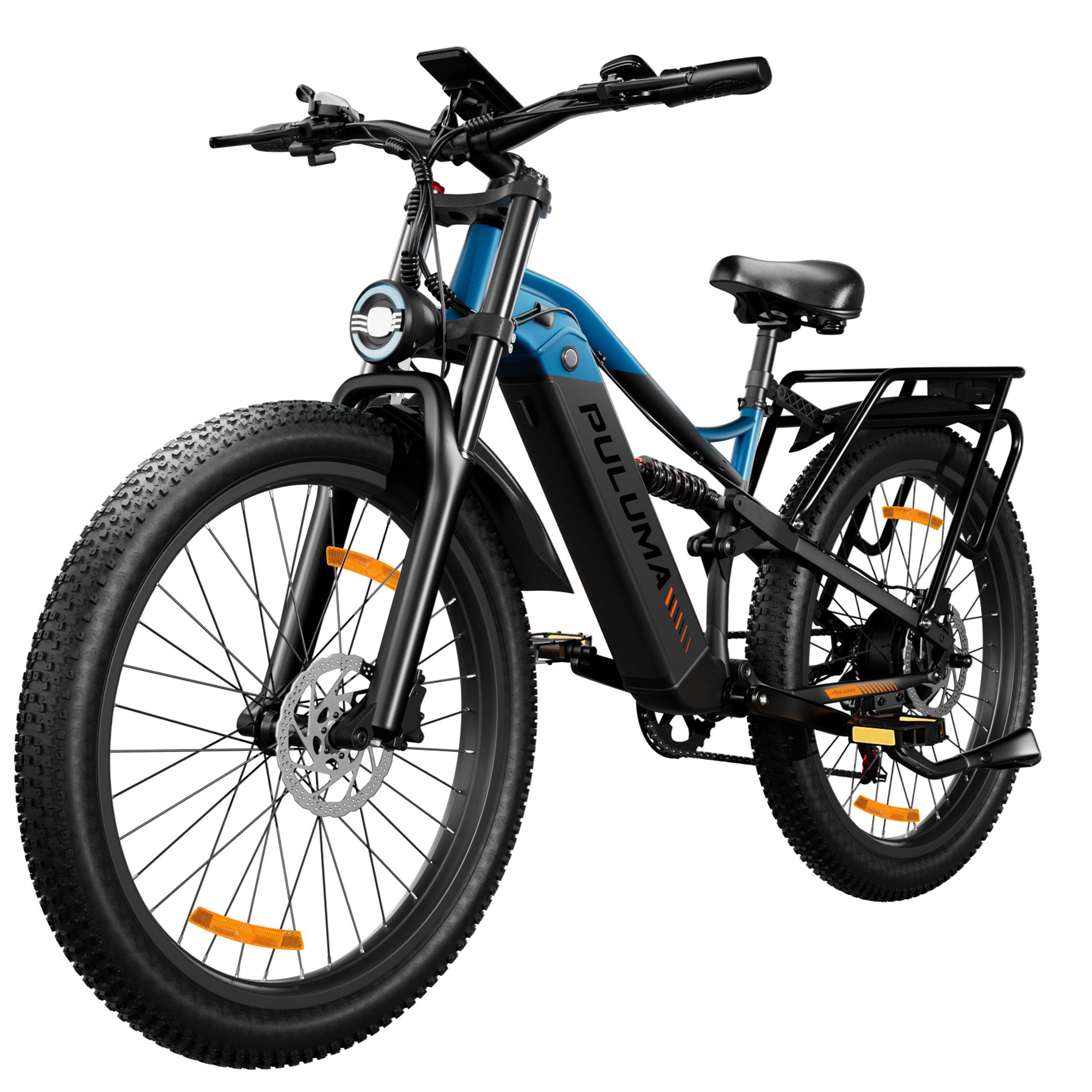 Vankel E-Bike Mountainbike 26 Zoll Offroad-E-Bikes Damen u. Herren 960 WH DNM-Federung 150 km, Kettenschaltung, Heckmotor, 960 Wh, (Beleuchtungsset mit Batterieladegerät, Batterieschlüssel, Werkzeug), E-bikes mit hydraulischen Bremsen, Shimano 7-Gang& LCD-Display