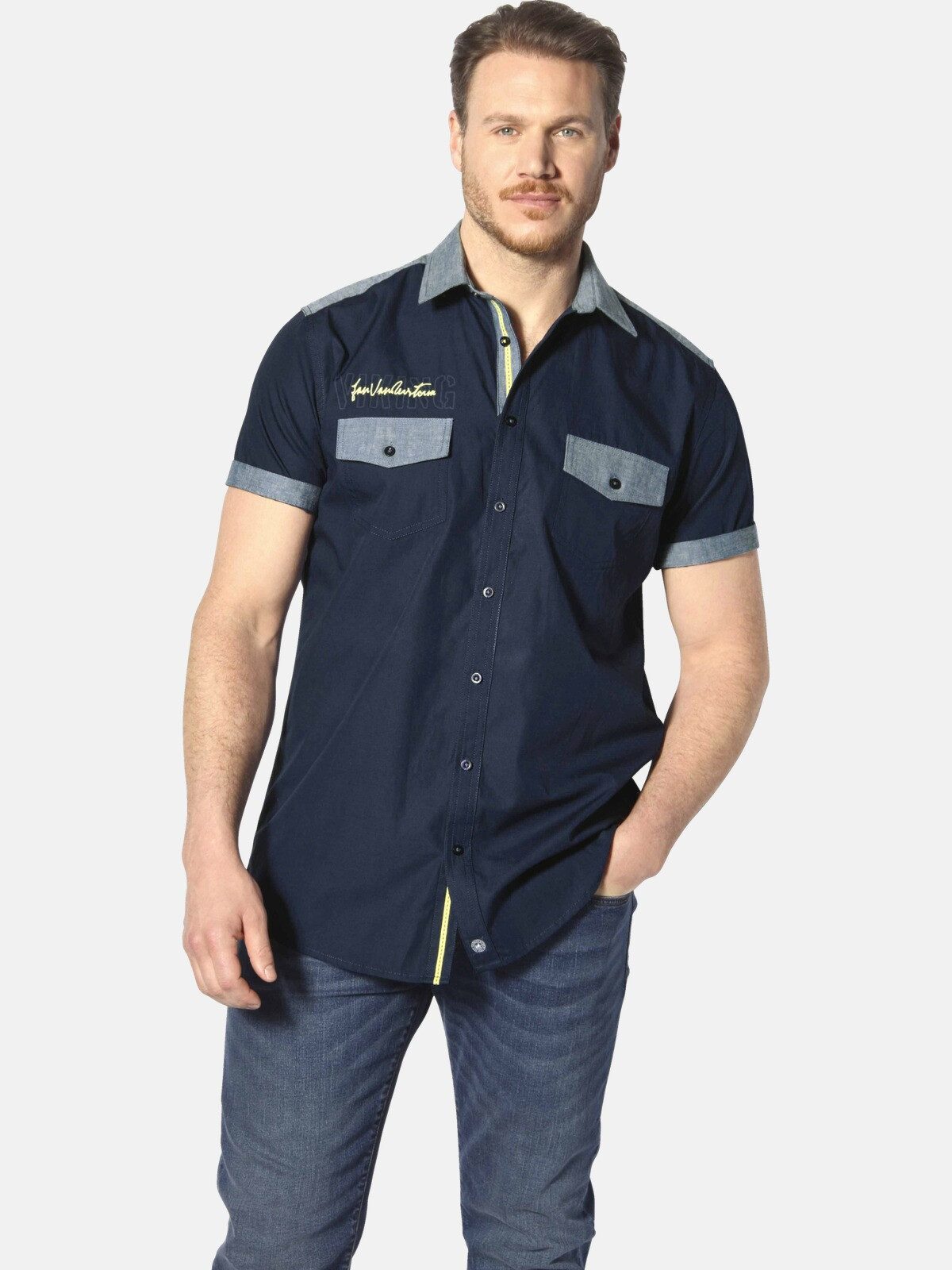 Jan Vanderstorm Kurzarmhemd HERKKO mit zwei günstig online kaufen