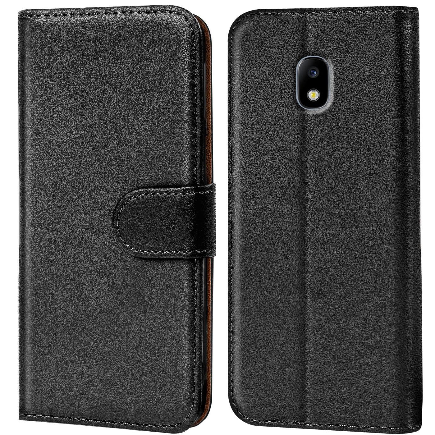 CoolGadget Handyhülle Wallet Klapp Tasche Book Case für Samsung Galaxy J5 2017 5,2 Zoll, Hülle Klapphülle Flip Cover Etui Schutzhülle