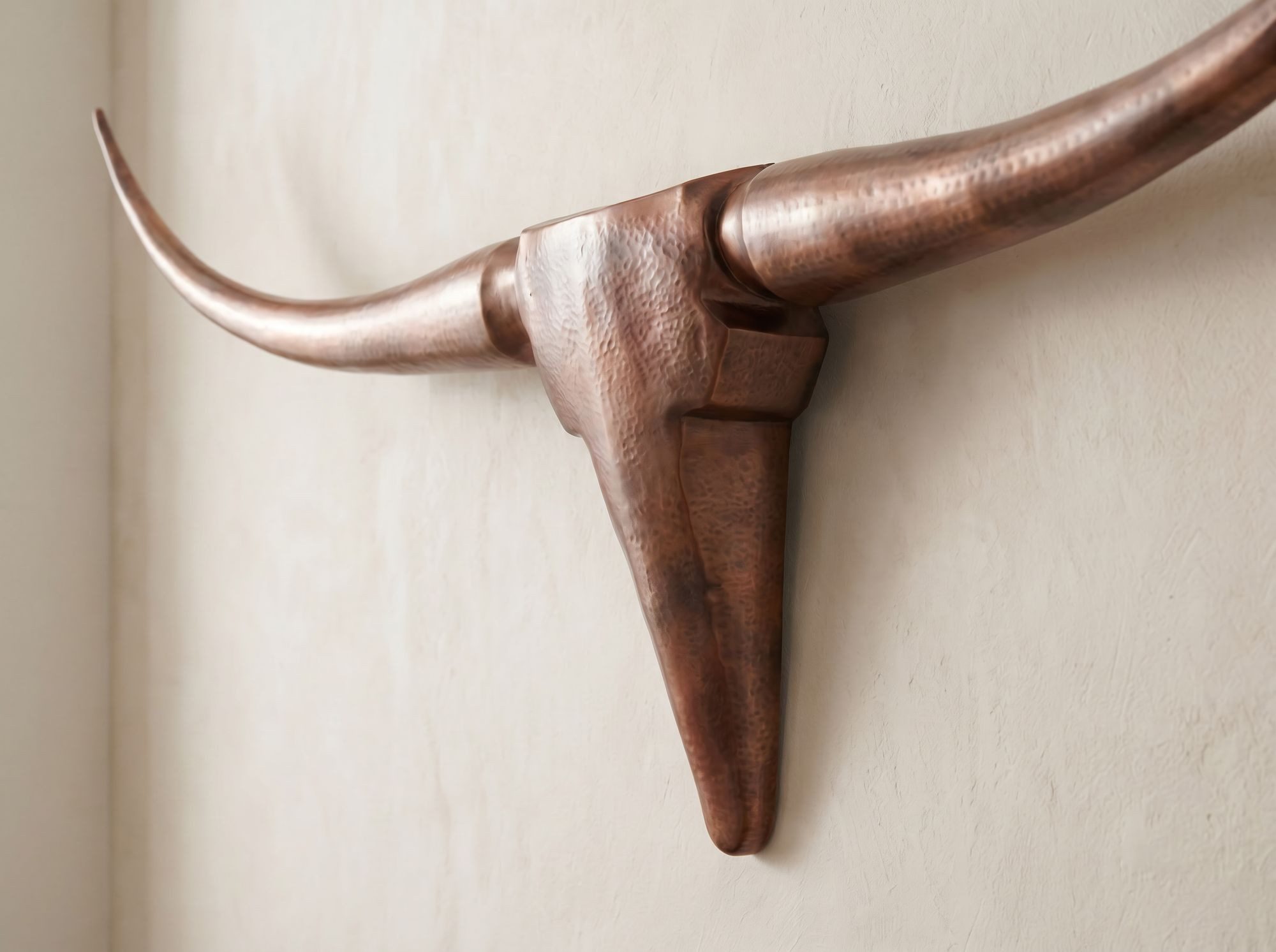 FineBuy Deko Geweih Bull M FB37860 Bronze 100 cm Aluminium Design Hörner, Wanddekoration Stierkopf Horn Modern, Wandskulptur Geweih-Jagdtrophäe Metall, Longhorn – Bild 5 von 5