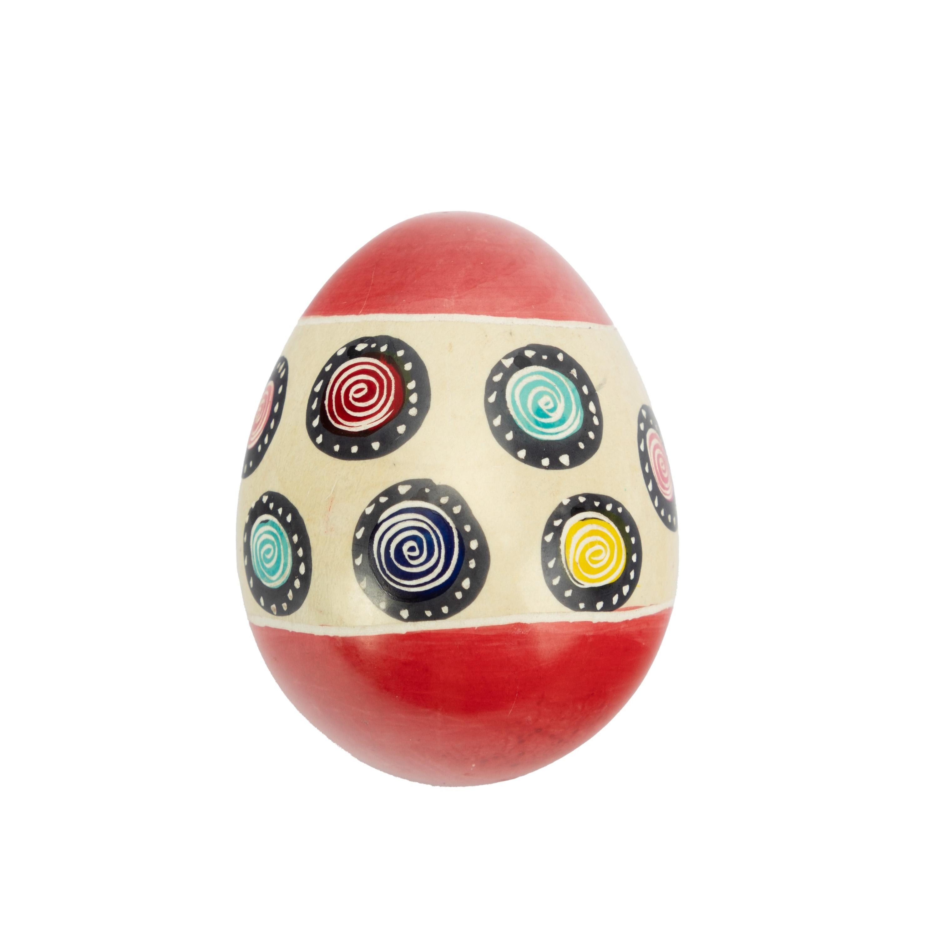 El Puente Osterei Deko-Eier "Mustermix", 3er-Set, Handmade, Fair Trade