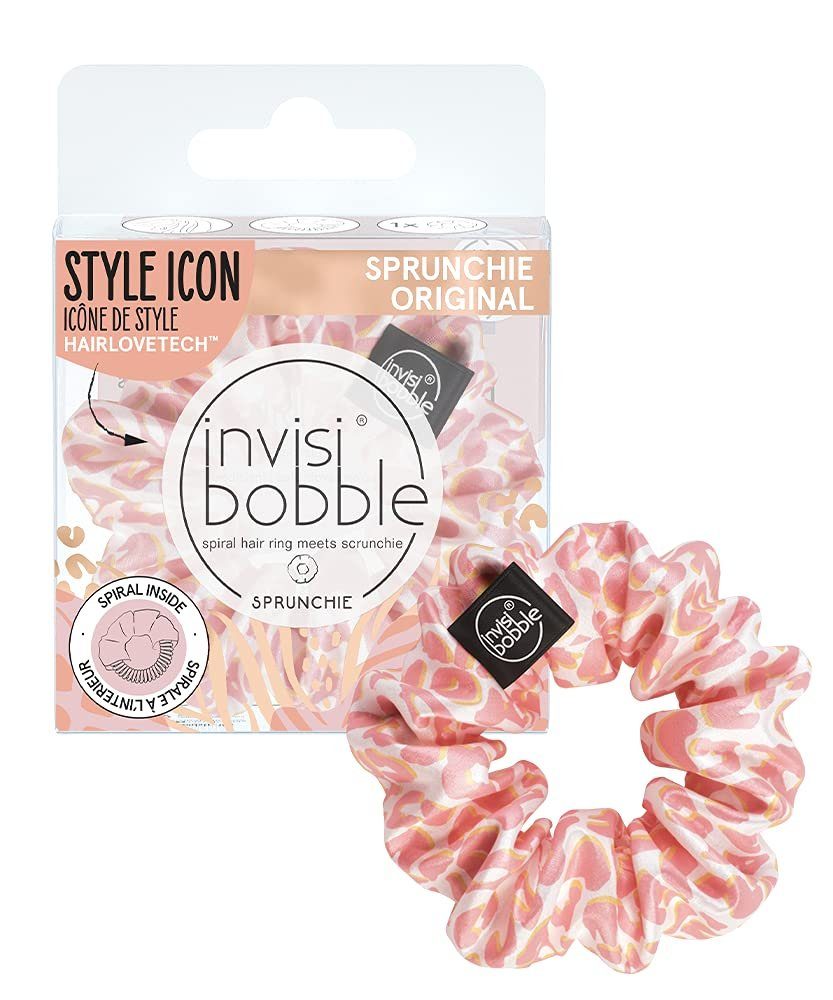 invisibobble Spiral-Haargummi invisibobble Sprunchie Dressed Like a Cheetah Haargummi Satin Pink Leo