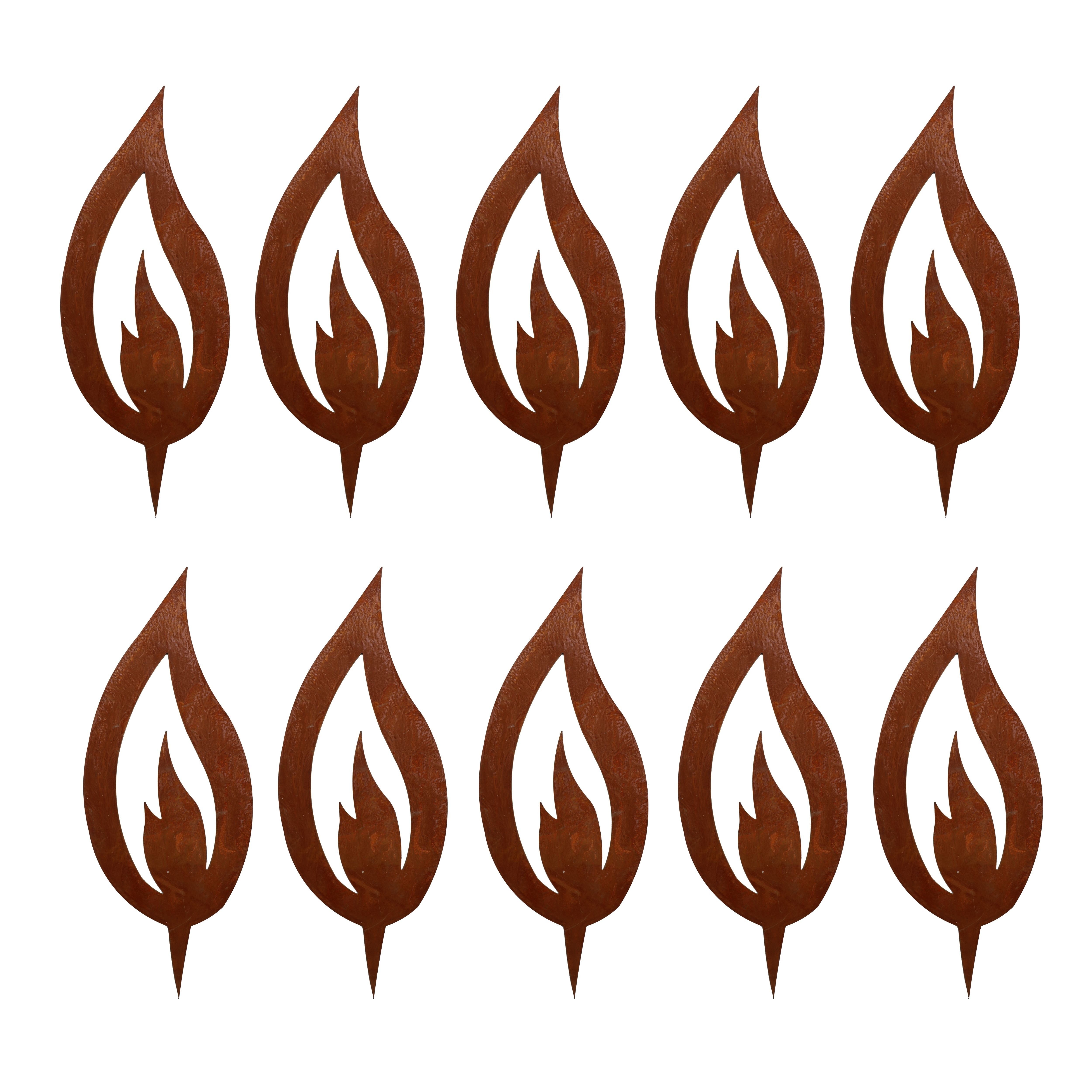 Rostikal Gartenstecker Flammen Dekostecker Weihnachten Deko günstig online kaufen