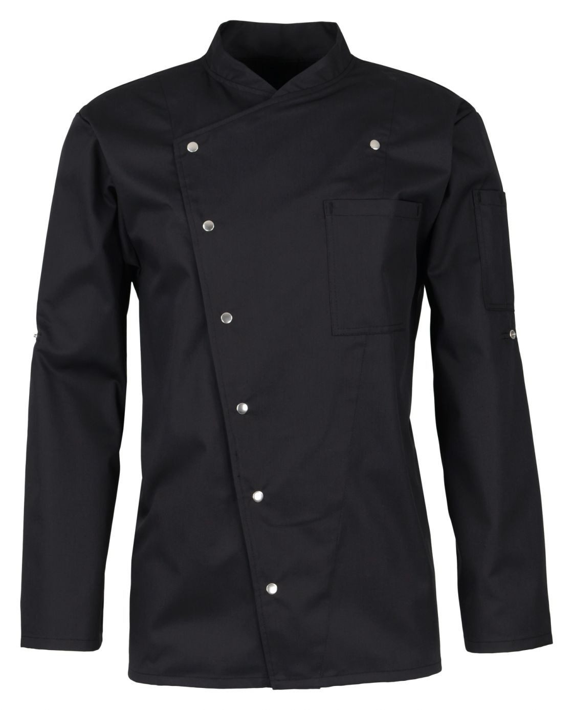 BEB Kochjacke beb GASTRO Unisex KOCHJACKE Stehkragen Polyestermix Schwarz