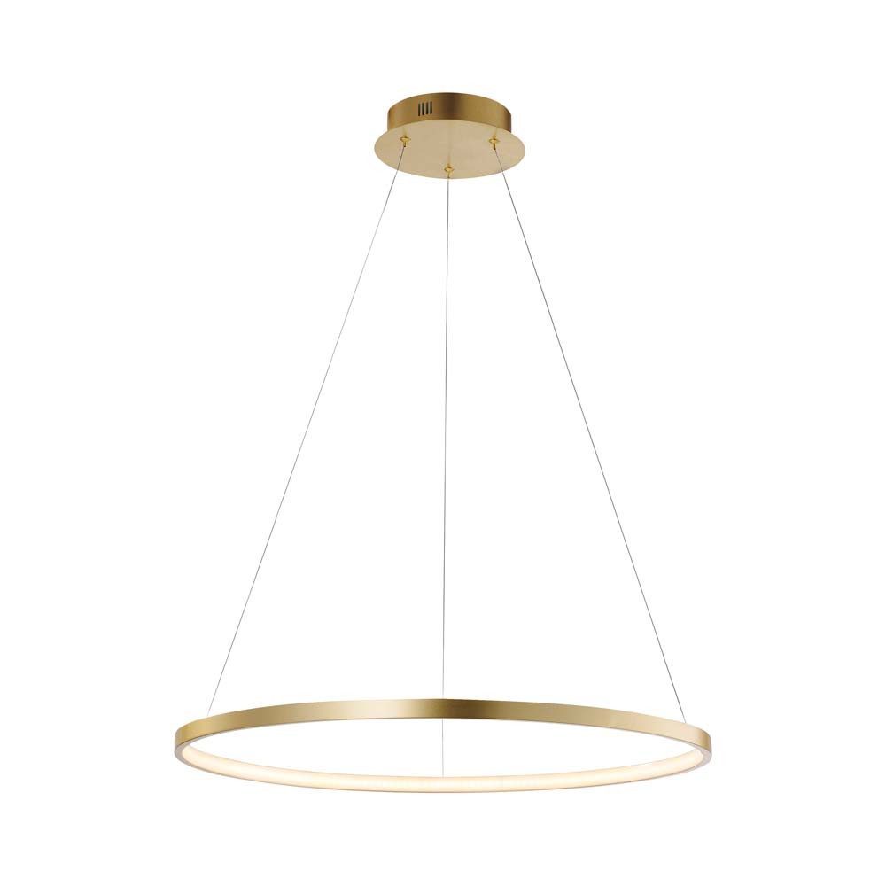 JUST LIGHT LED Pendelleuchte, Leuchtmittel nicht inklusive, Pendelleuchte Hängelampe Deckenlampe Esszimmerleuchte LED Gold Alu D