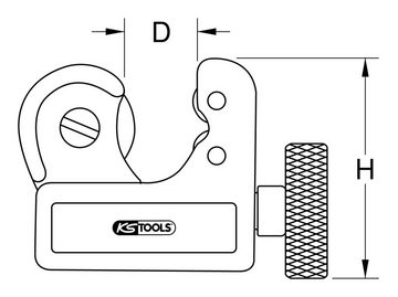 KS Tools Rohrschneider, Mini-Rohrabschneider, 3-22 mm