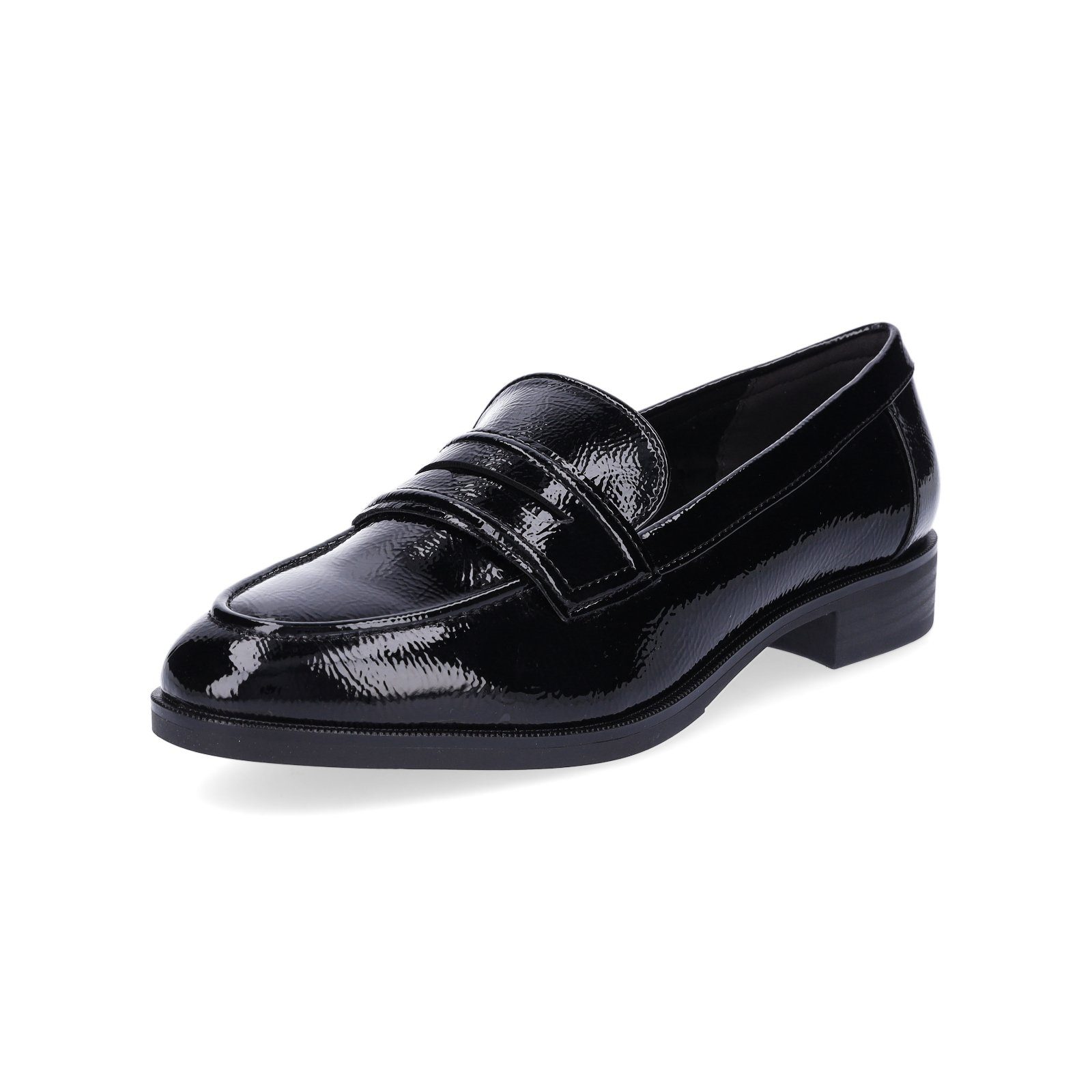 Tamaris Tamaris Damen Loafer schwarz Lack Slipper, klassisch und bequem,  eleganter Loafer, Touch-It Fußbett