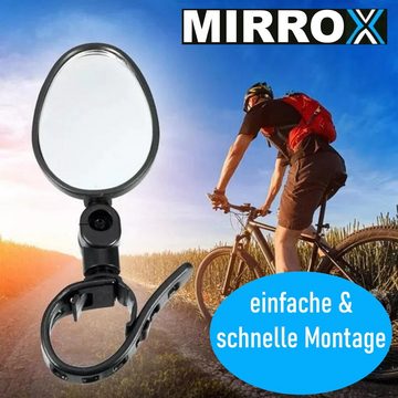 MAVURA Spiegel MIRROX Fahrrad Rückspiegel 360° Fahrradspiegel für Lenker, Universal Bike eBike Verstellbar