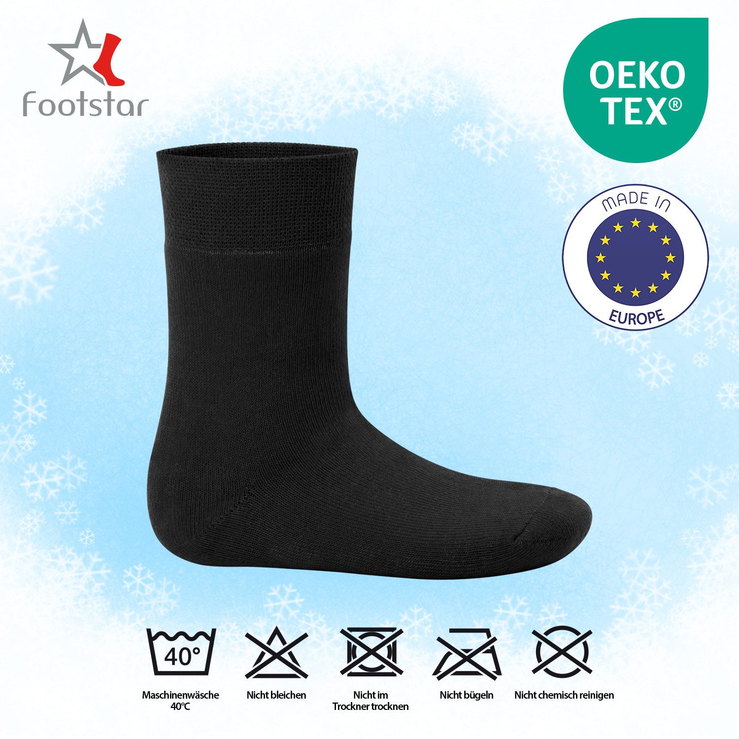 Footstar Thermosocken Kinder Winter Socken (8 Paar) Warme Vollfrottee Thermosocken