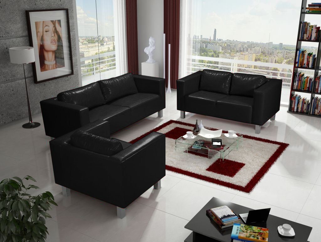 Fun Möbel Polstergarnitur Sofa-Set MAILAND 3-2-1 günstig online kaufen