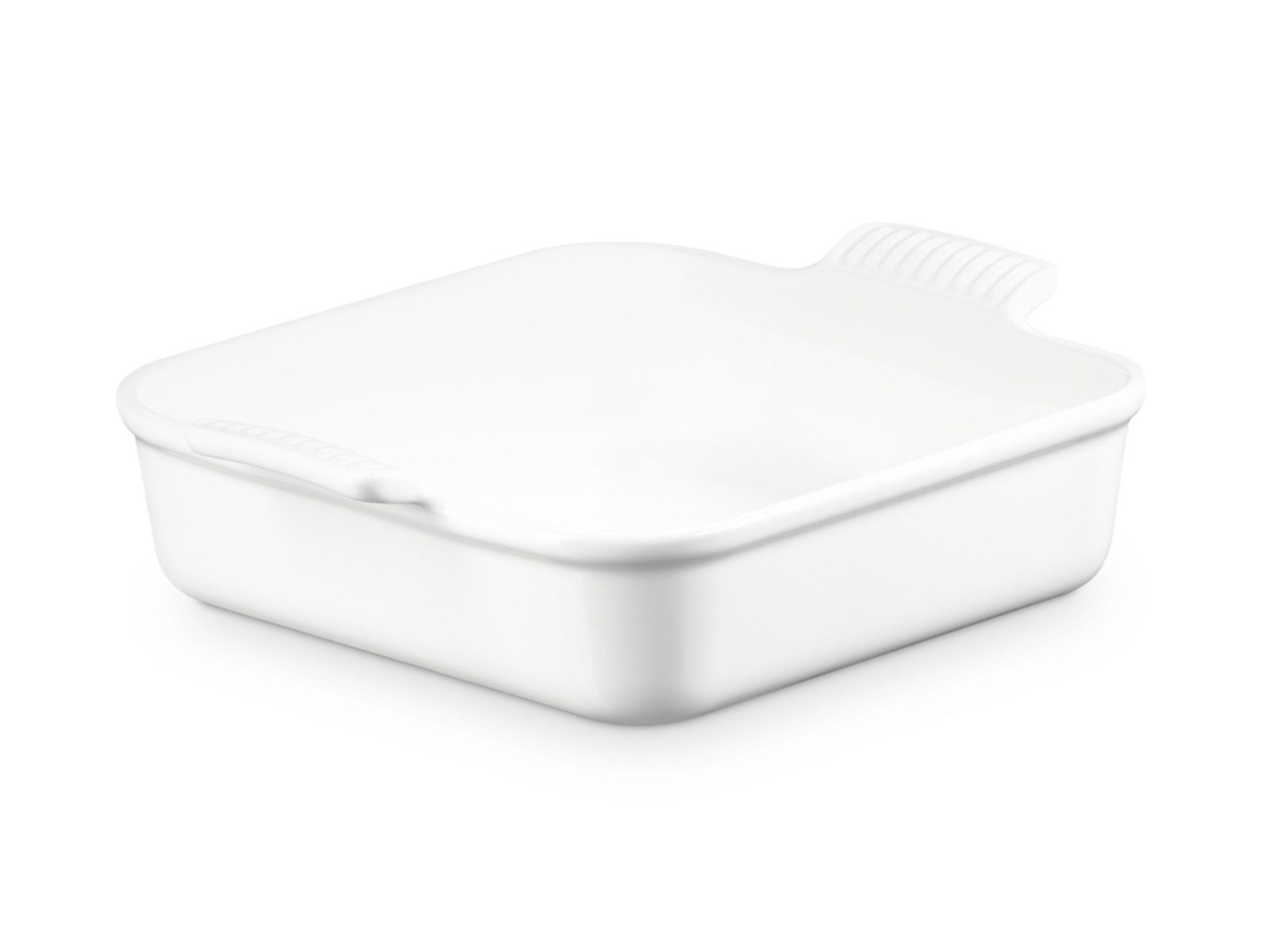 LE CREUSET Auflaufform Auflaufform Tradition quadratisch weiß 23cm, Steinzeug
