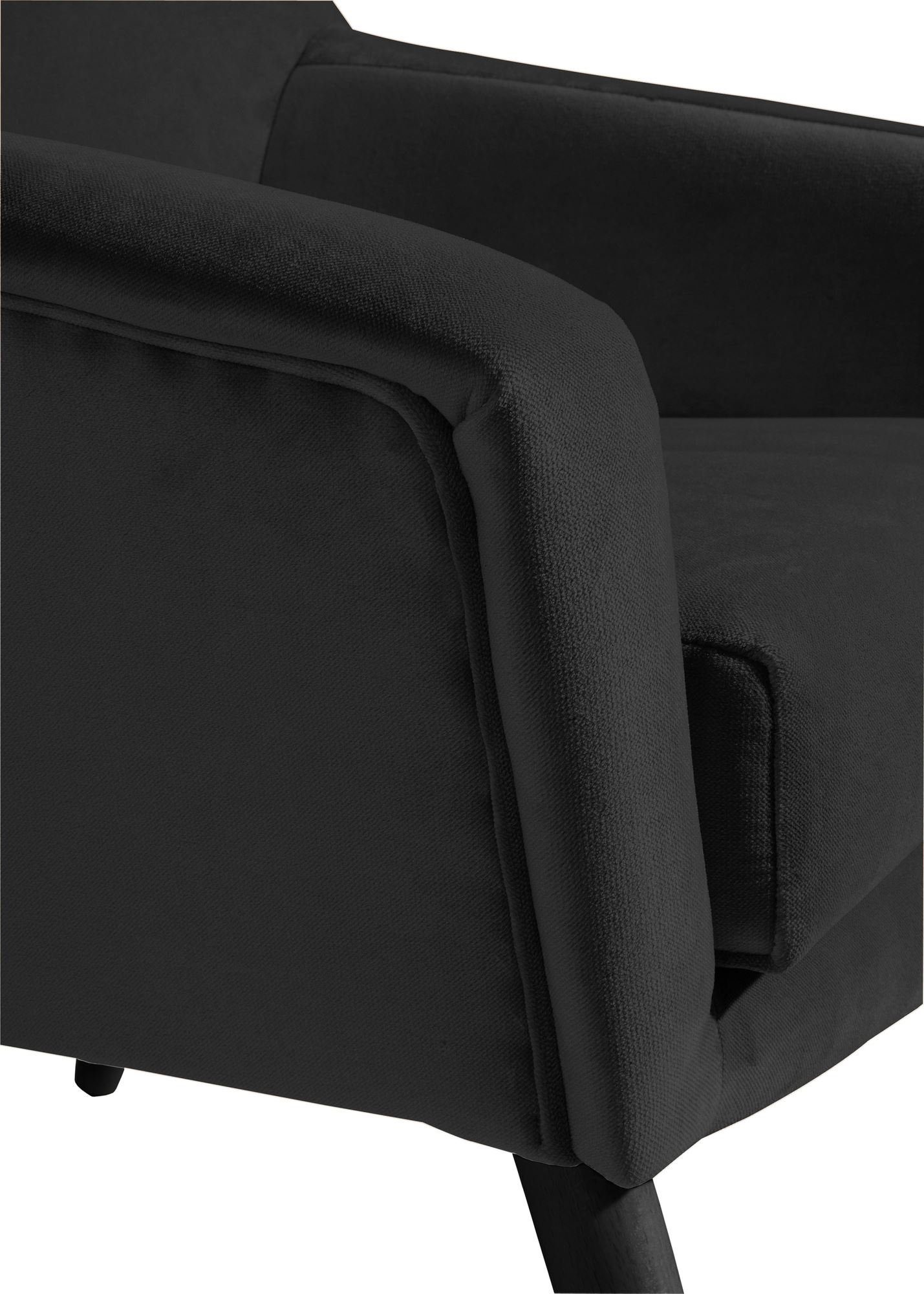 schwarz aufm verarbeitet,bequemer 21064 Sessel Sitz schwarz / Samtvelour Kachka (Sparpreis Bezug inkl. 58 Kessel Kostenlosem Buche 1-St), Sessel Versand, hochwertig