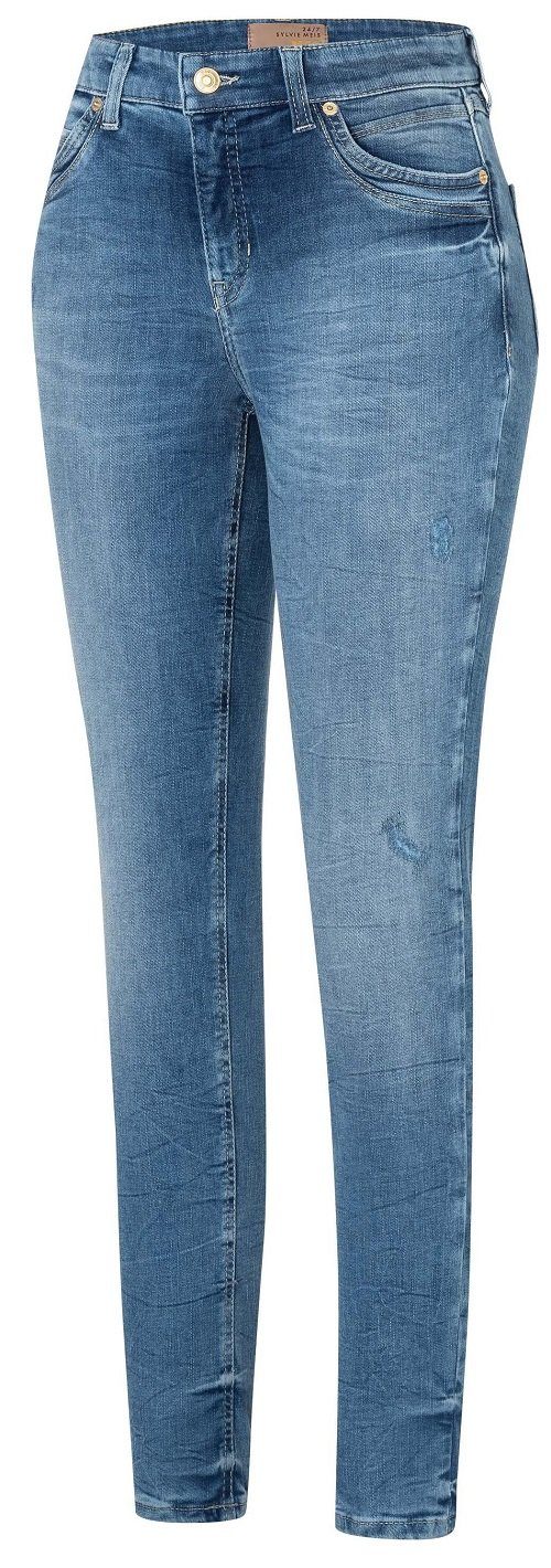 MAC 5-Pocket-Jeans MAC bleached mit Leibhöhe Jeans Fit wash Femininer Mel hoher special