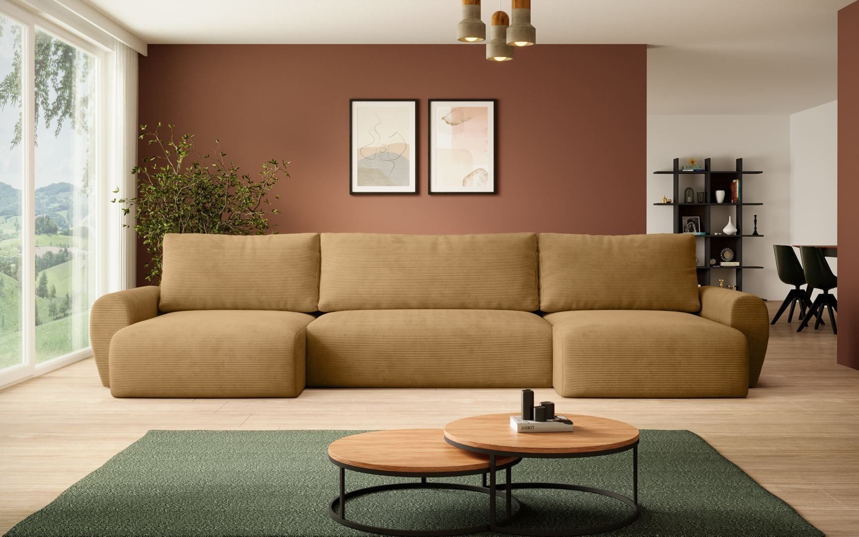 Beautysofa Ecksofa POSS U, mit Schlaffunktion, günstig online kaufen