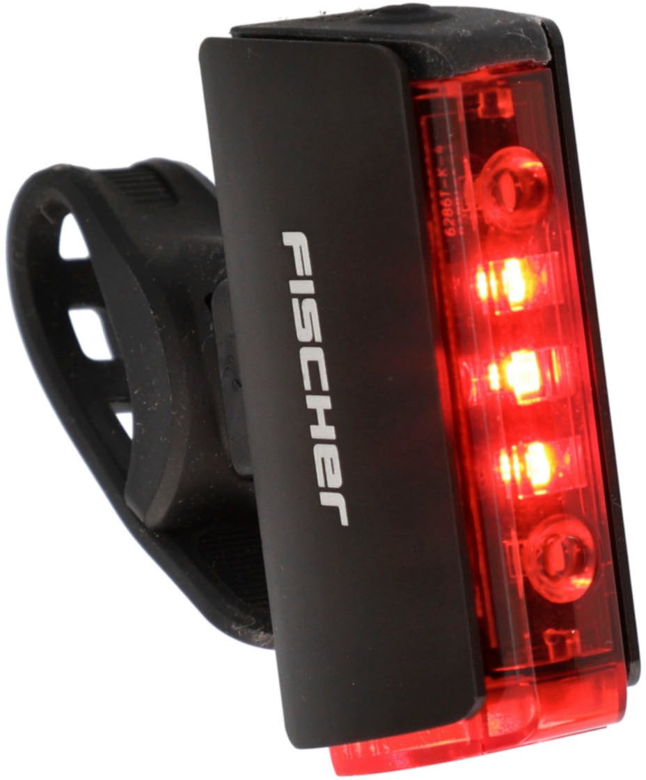 FISCHER Fahrrad Fahrrad-Rücklicht Display Akku Rücklicht TWIN STOP