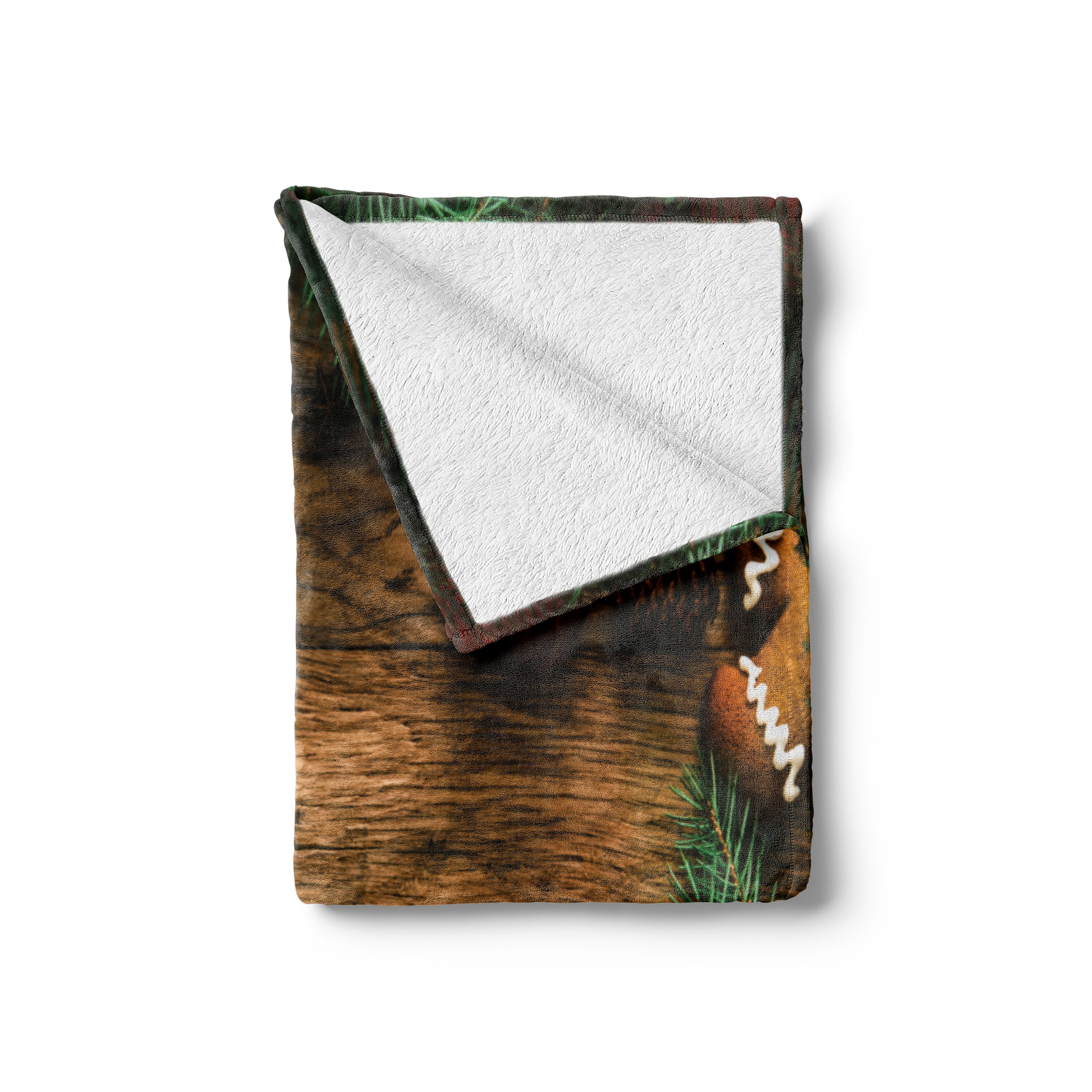 Wohndecke Gemütlicher Plüsch für den Innen- und Außenbereich, Abakuhaus, Weihnachten Rustic Lodge Holz