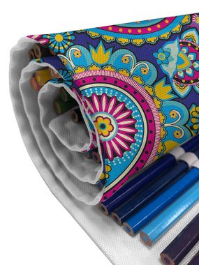 Abakuhaus Federmäppchen langlebig und tragbar Segeltuch Stiftablage Organizer, Paisley Bohem Bunte