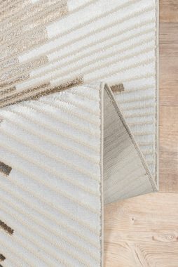 Teppich Elora Kurzflor, Leonique, rechteckig, Höhe: 8 mm, mit leichtem Glanz, Hoch Tief Struktur, elegantes Design, Wohnzimmer