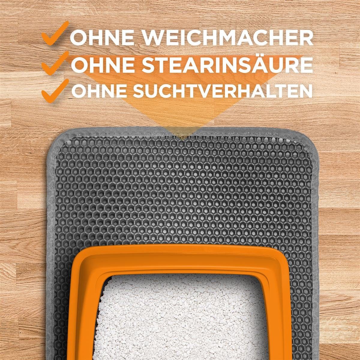 HEIMWERT Katzentoilette Katzenstreu Matte Katzenstreumatte - 76x61cm, Wasserdichter Premium Vorleger für die Katzentoilette