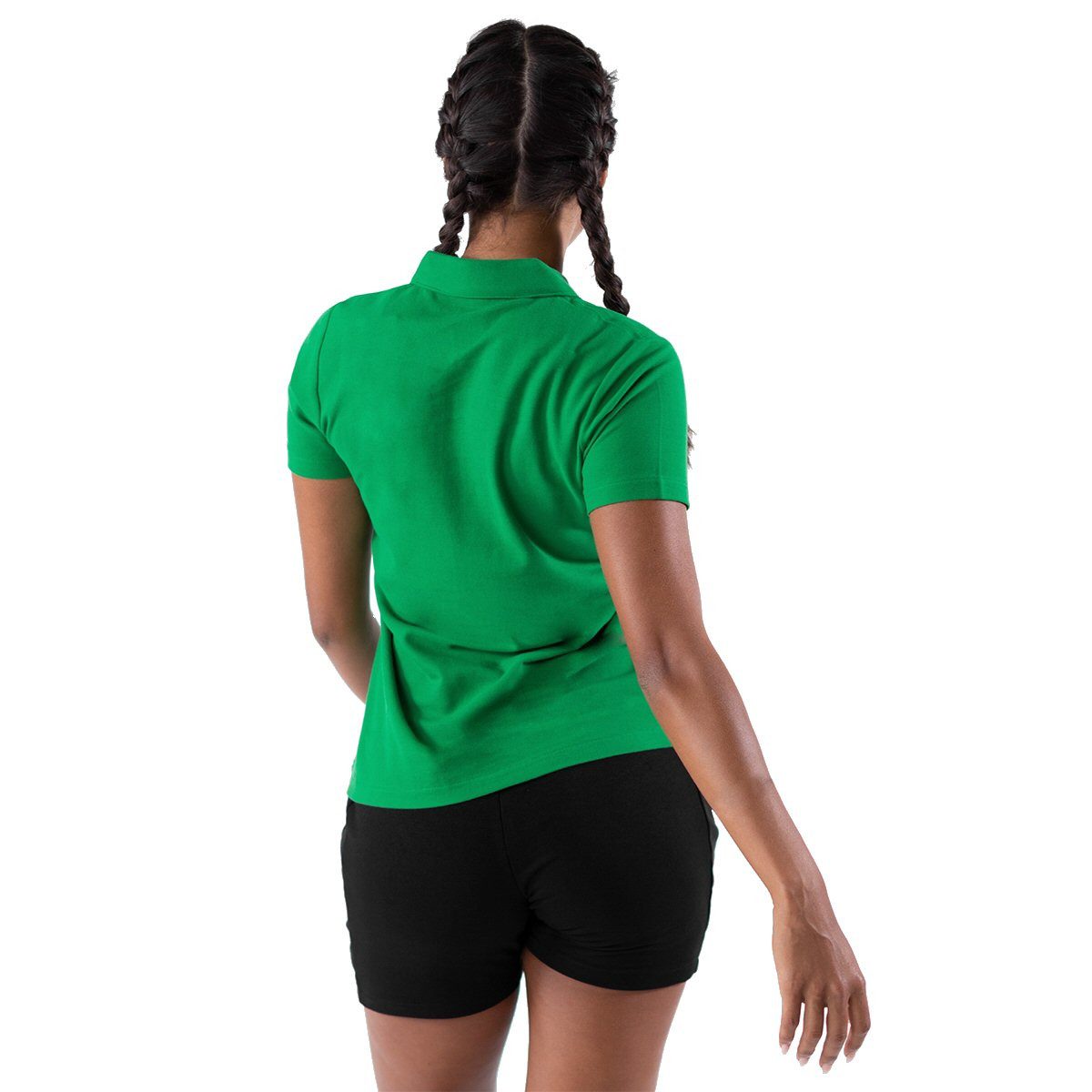 Jako Poloshirt Base (100% Baumwolle) grün Damen