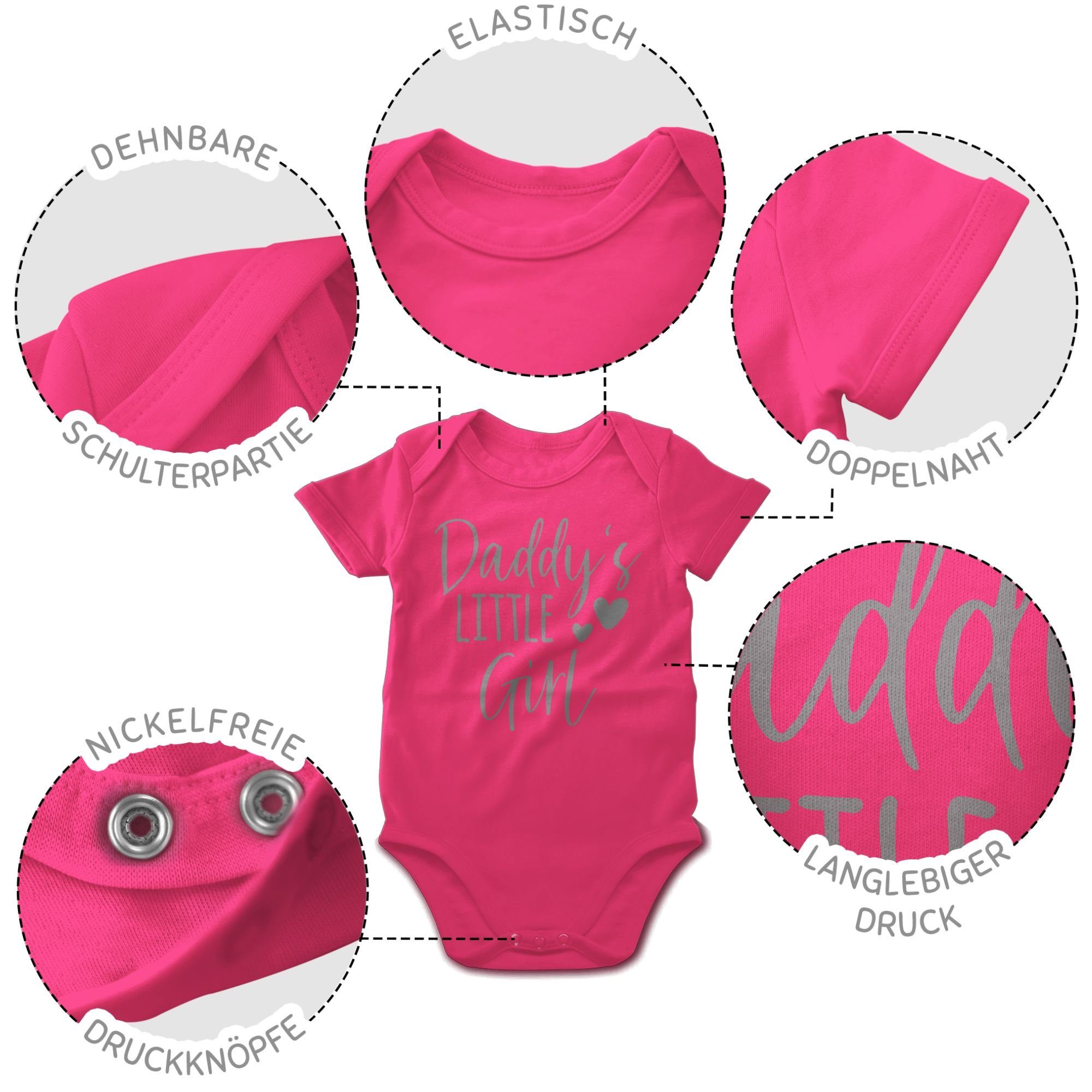 Shirtracer Shirtbody Daddy's little Girl I Papas kleines Mädchen Geschenk Vatertag Baby