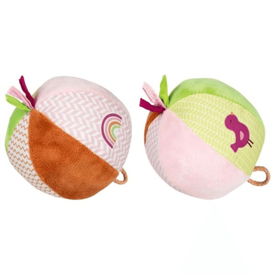 goki Stoffball Ball mit Glocke rosa von Goki