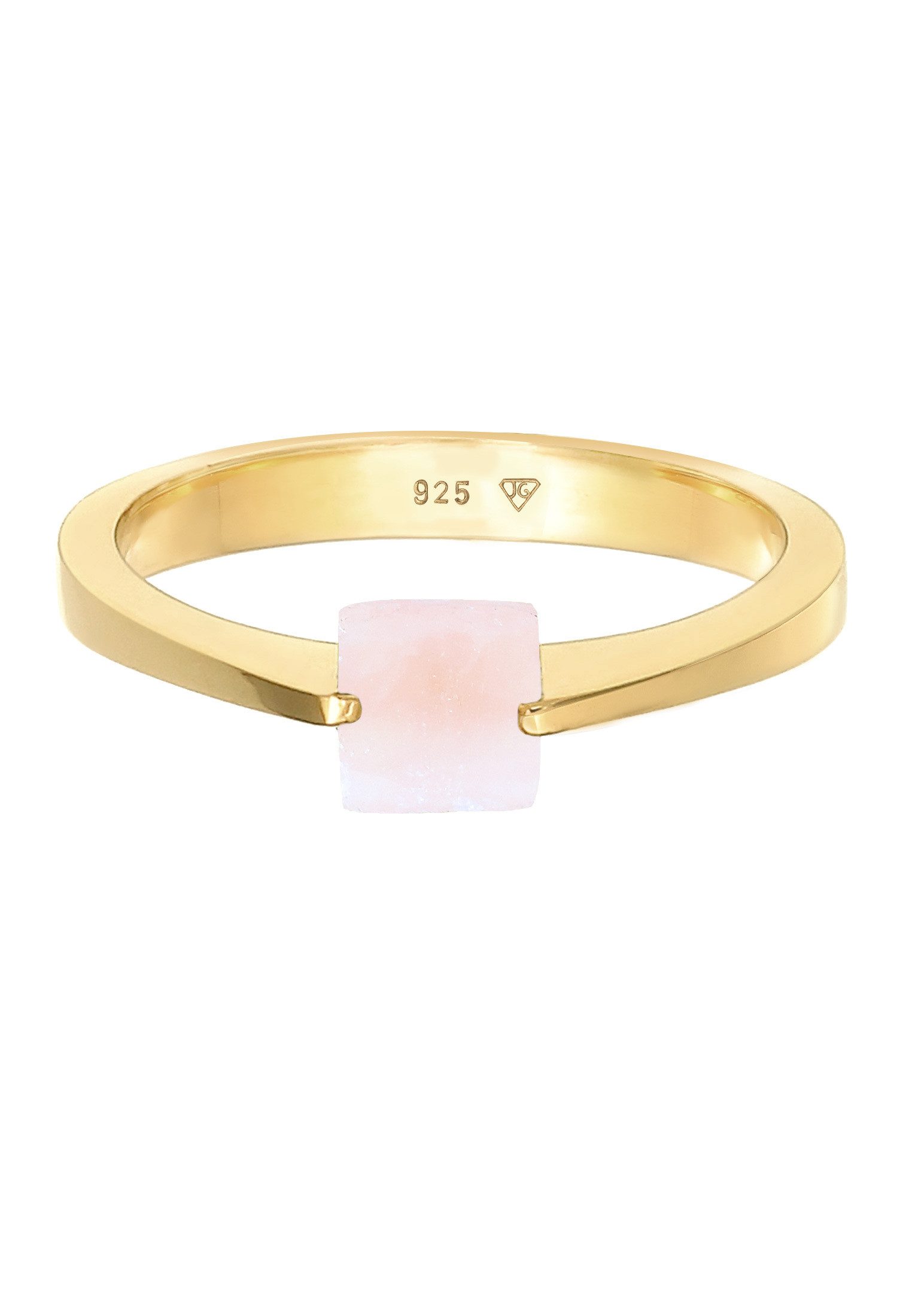 Elli Premium Fingerring Solitär Edelstein Viereck günstig online kaufen
