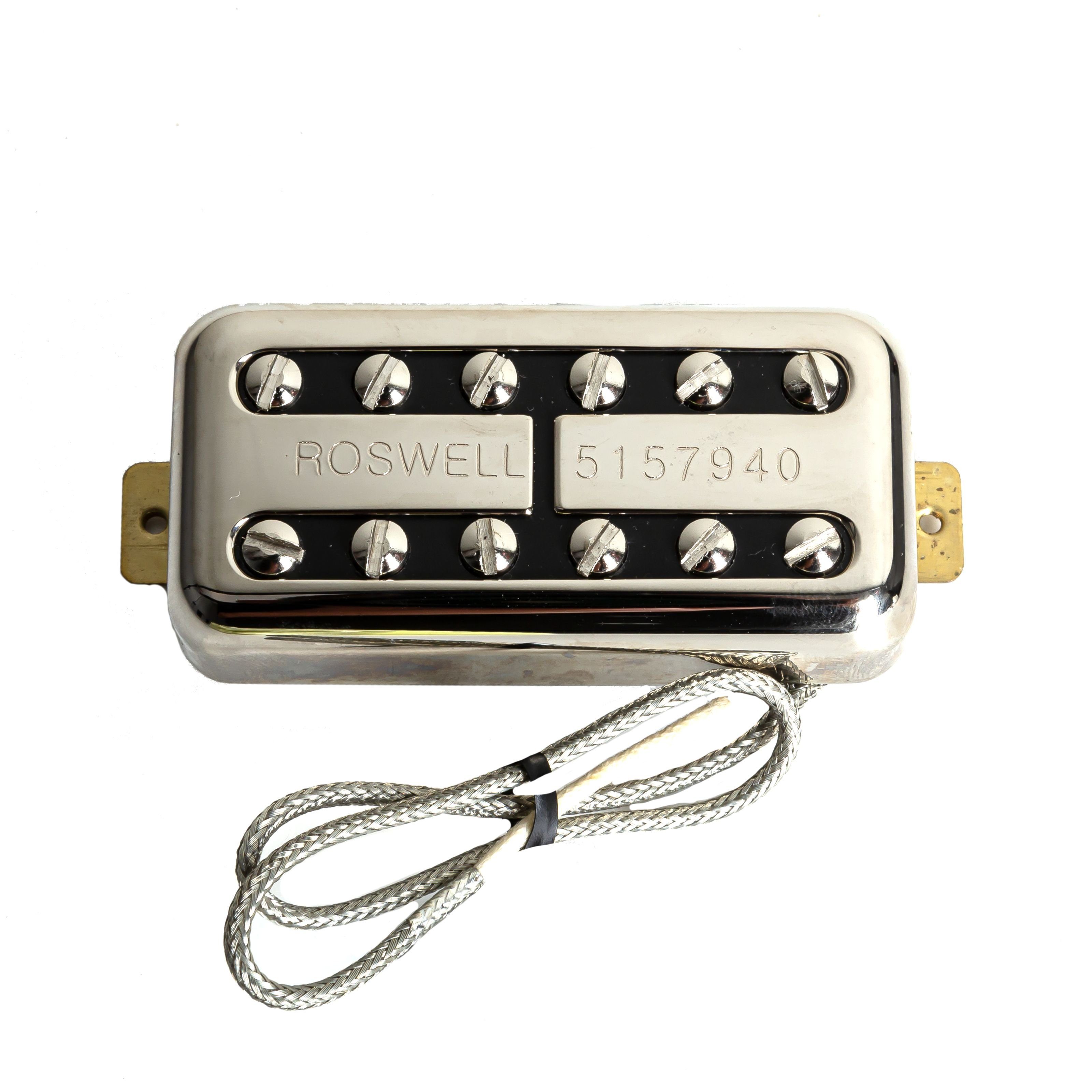 Roswell Pickups Tonabnehmer, (E-Gitarre Tonabnehmer, Humbucker), FLT2-B Alnico V Hot Rod Bridge Nickel Ear Mount - Humbucker