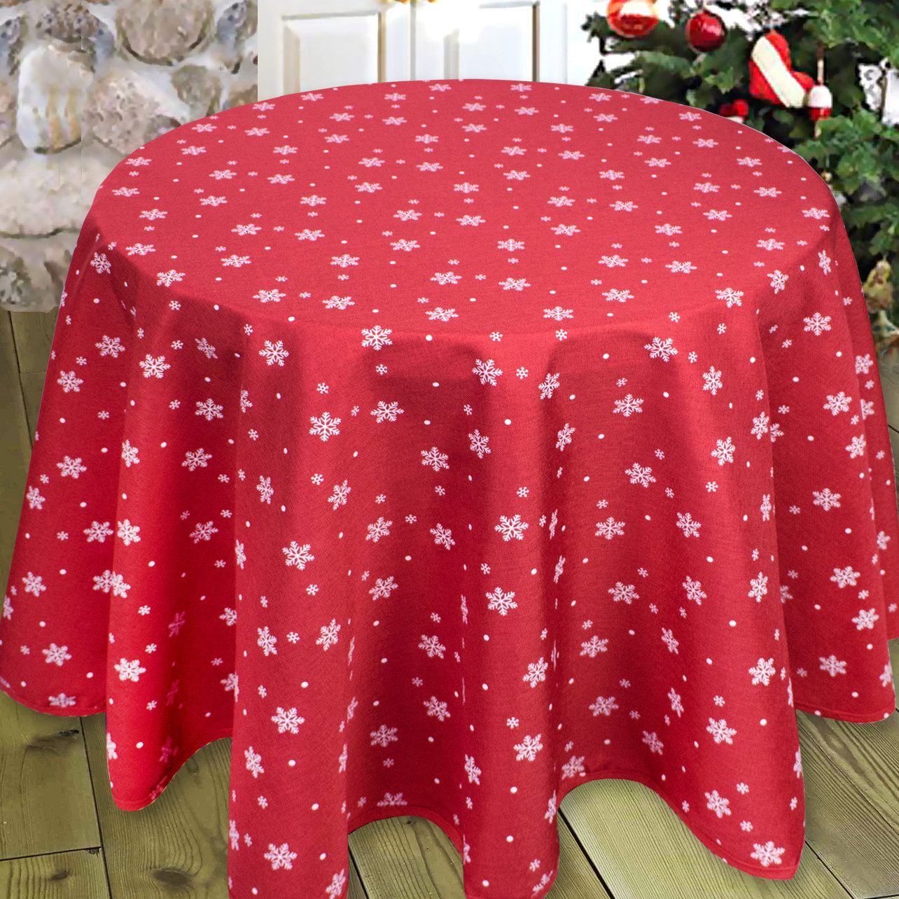 Delindo Lifestyle Tischdecke, Tischläufer, Weihnachten Sterne Allover (1-tlg)