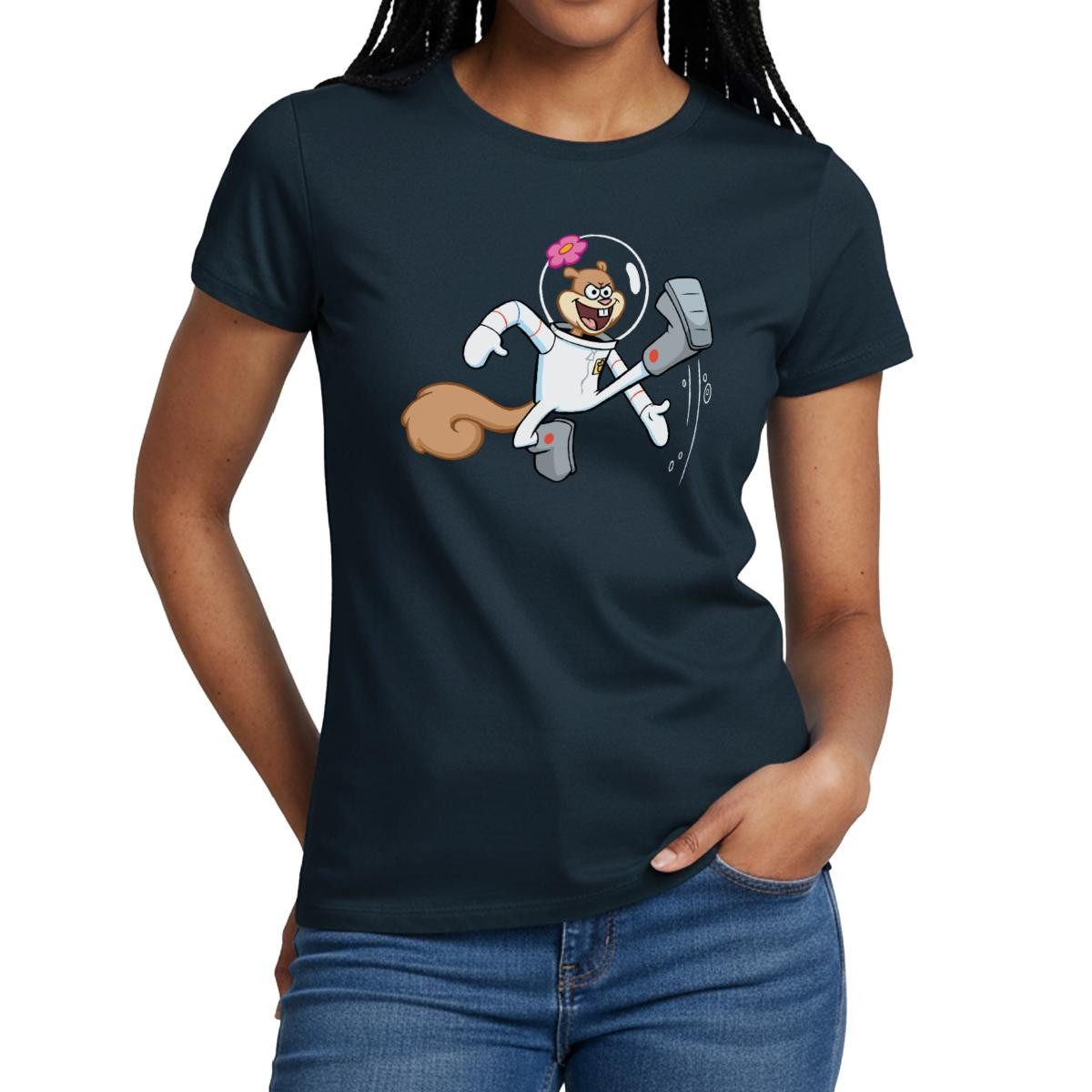 T-Shirt Spongebob Schwammkopf Sandy Cheeks Design Frauen T-Shirt