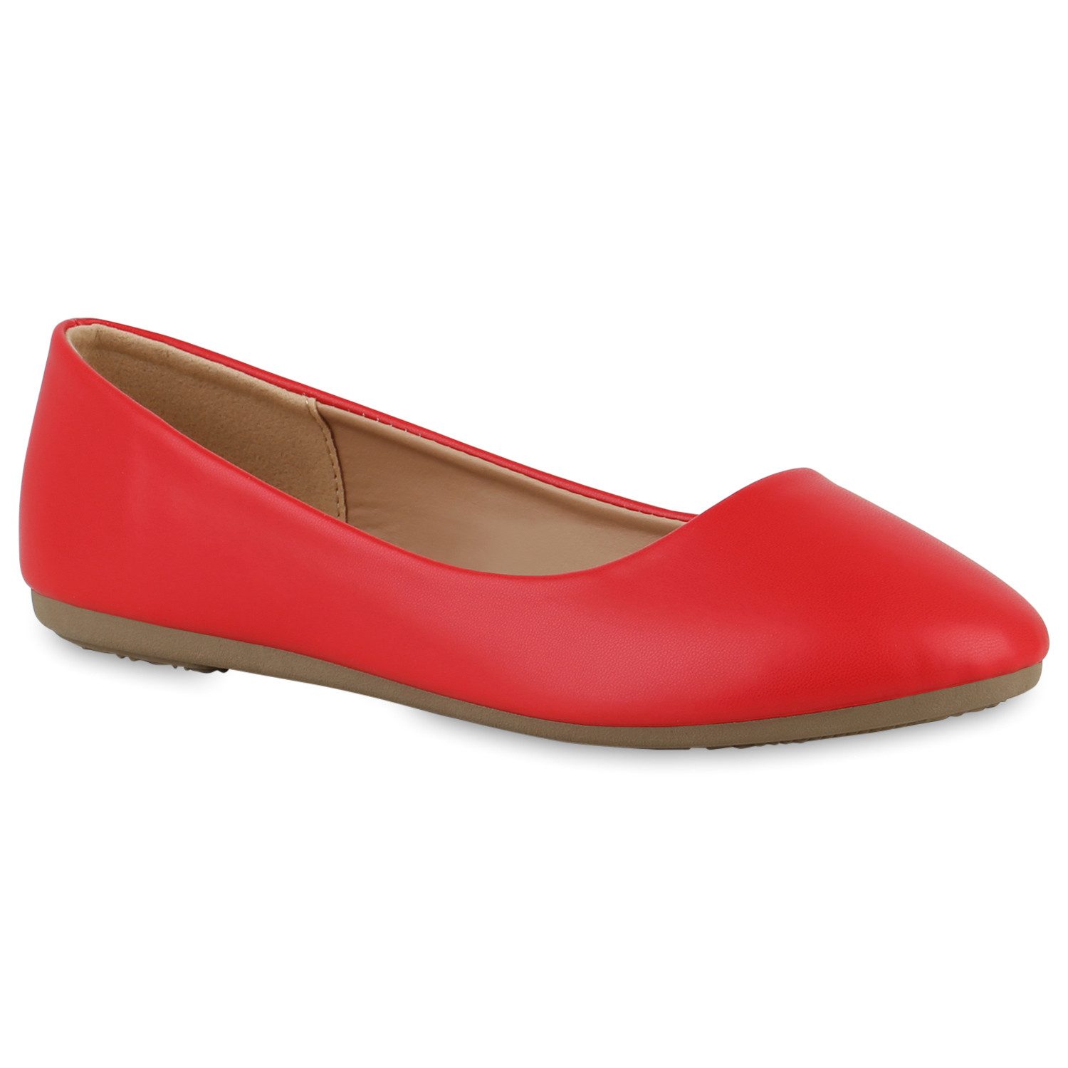 VAN HILL 840129 Ballerina Damen Klassische Балетки Slippers Basic Leder-Optik