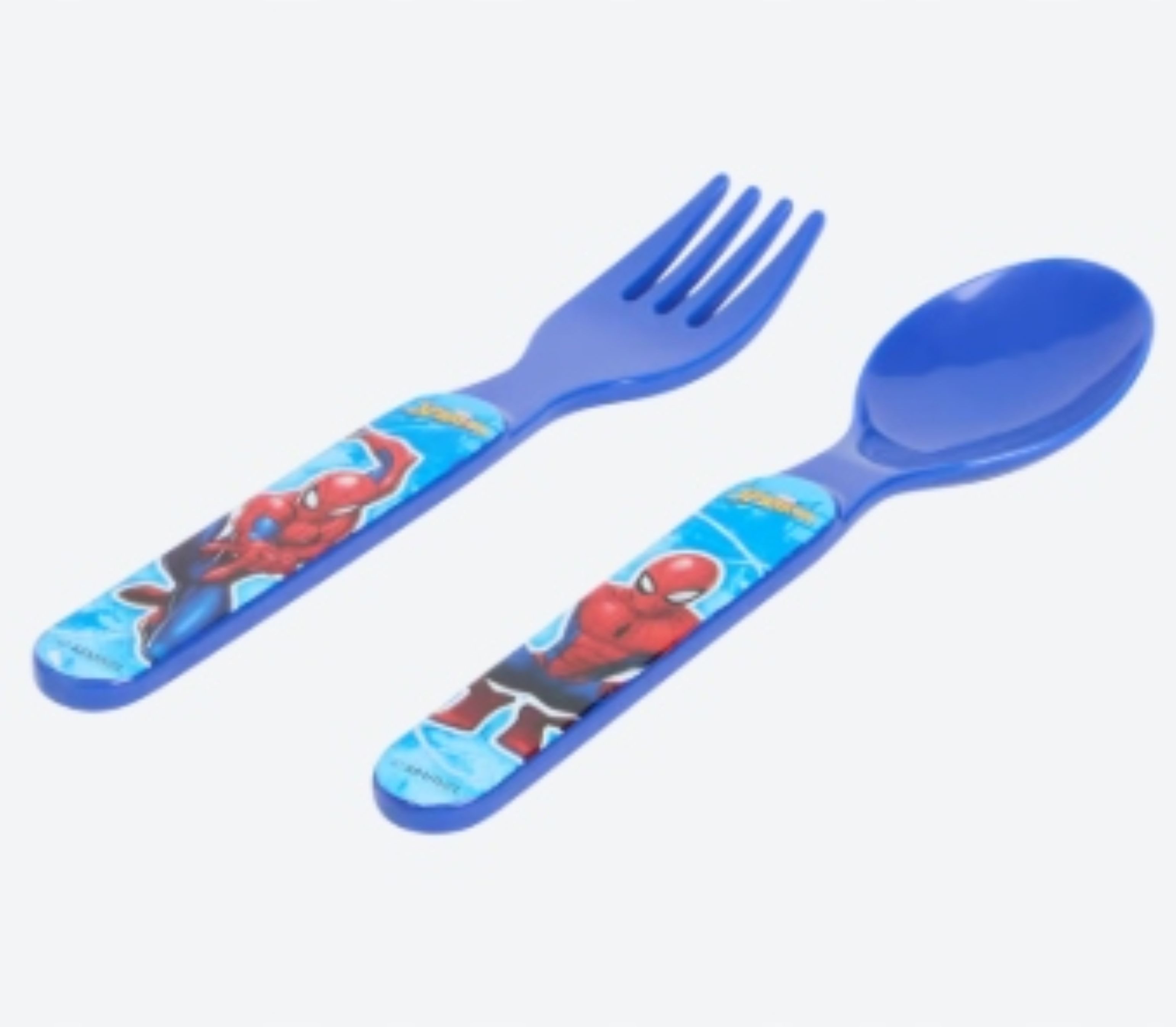 Spiderman Besteck-Set Kinderbesteck 2-tlg. SPIDERMAN – spülmaschinenfest, für Kleinkinder