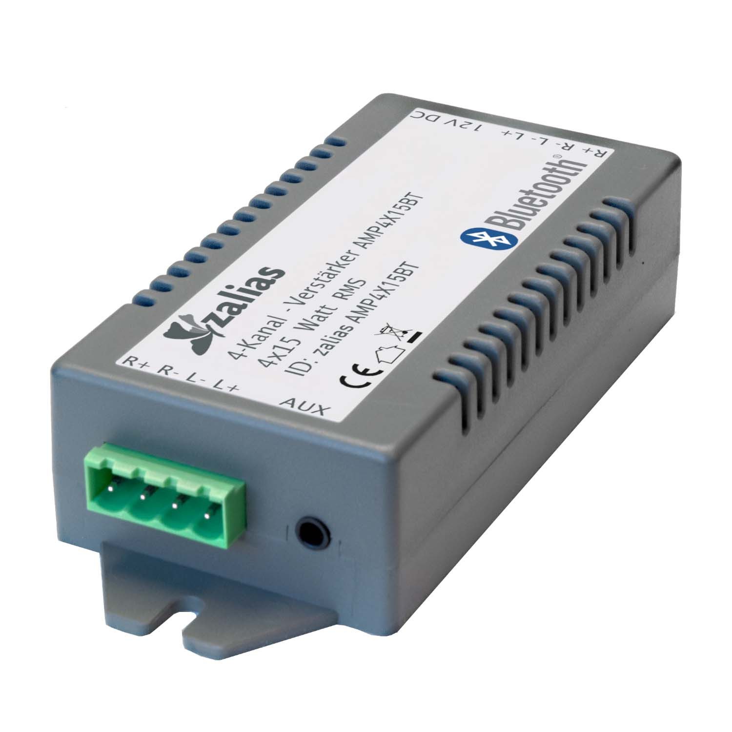Lyndahl AMP4X15BT 4-Kanal Einbauverstärker Bluetoothverstärker für Einbaulautsprecher 4 (120 W, Einbauverstärker,kleinen Abmessungen für den versteckten Einbau)