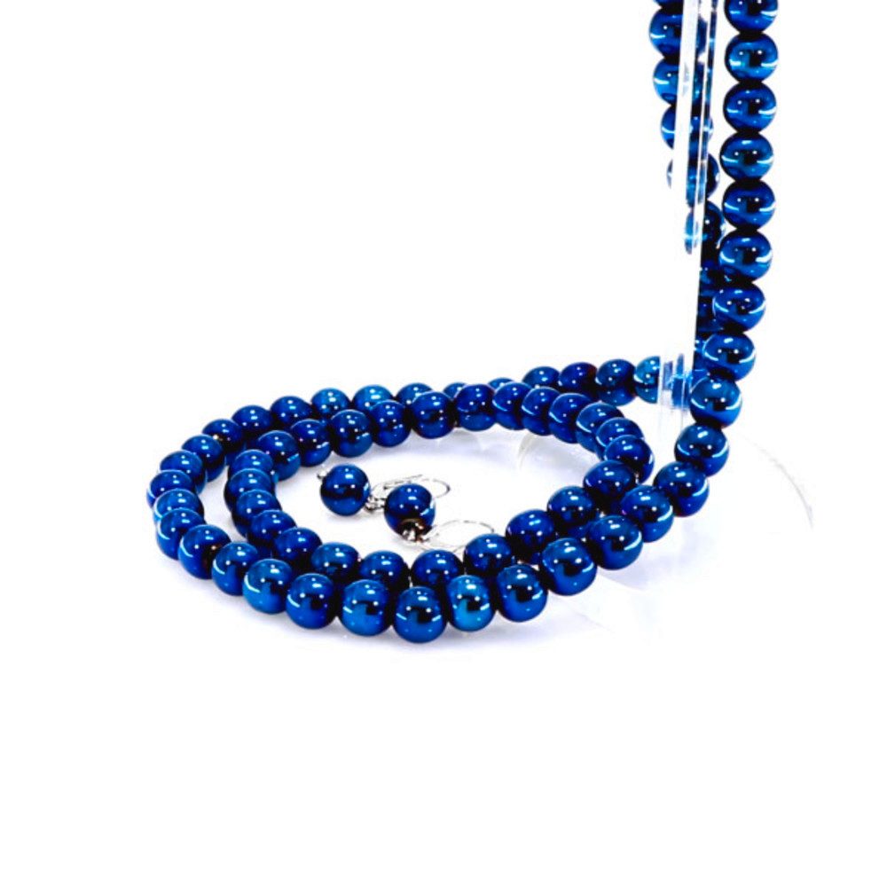 Cavill Schmuckset Cavill Silberset mit blauem Hämatit, 490,11 ct, Ohrringe & Kette (1-tlg)