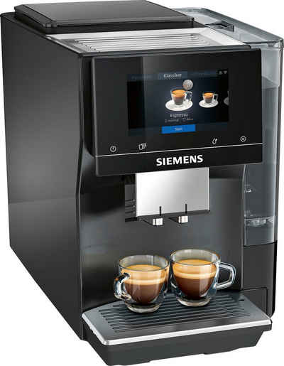 SIEMENS Kaffeevollautomat EQ700 classic TP707D06, Full-Touch-Display, bis 15 Profile speicherbar, Milchsystem-Reinigung