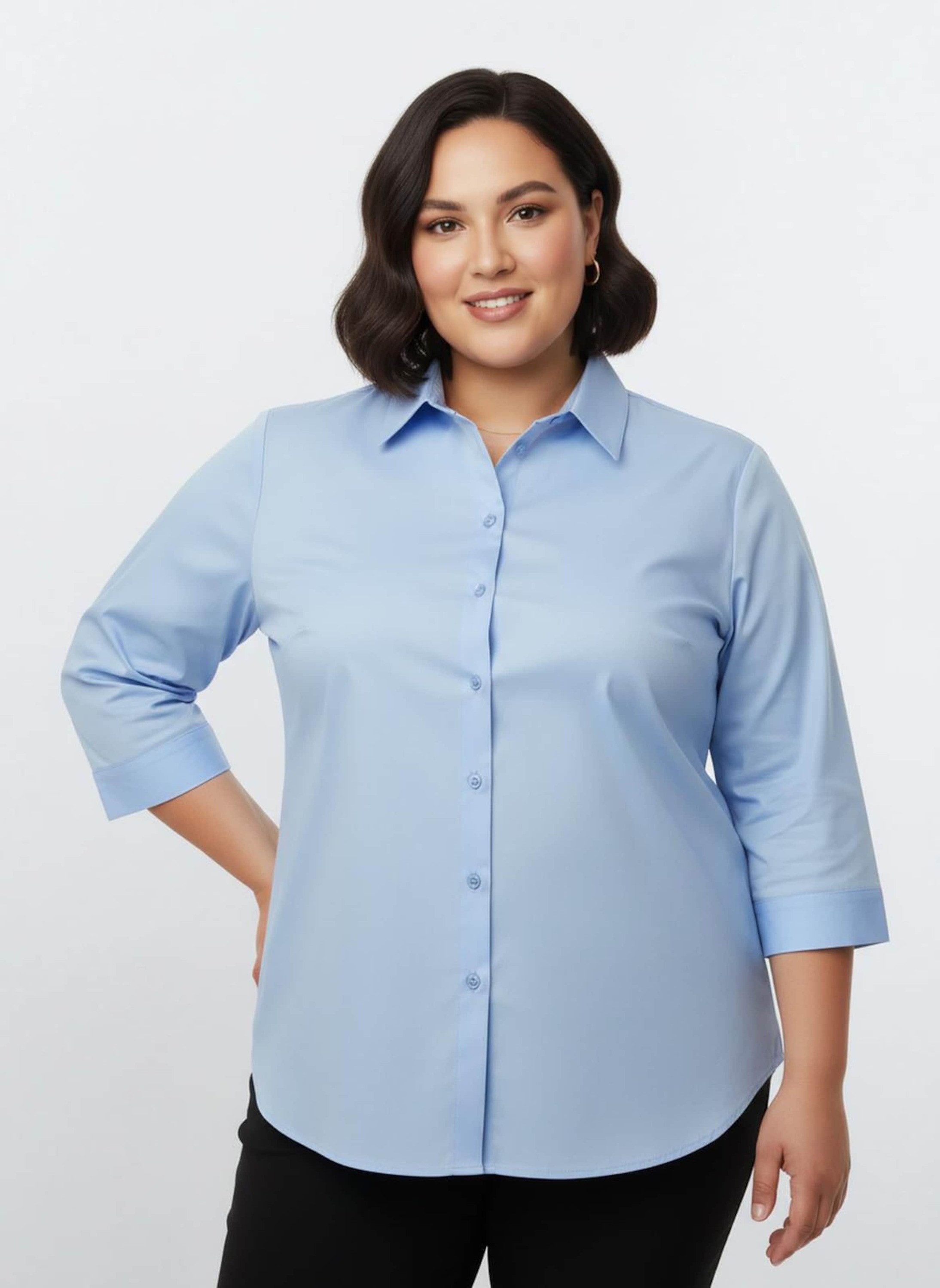 Sieh an! Klassische Bluse Bluse 3/4-Arm