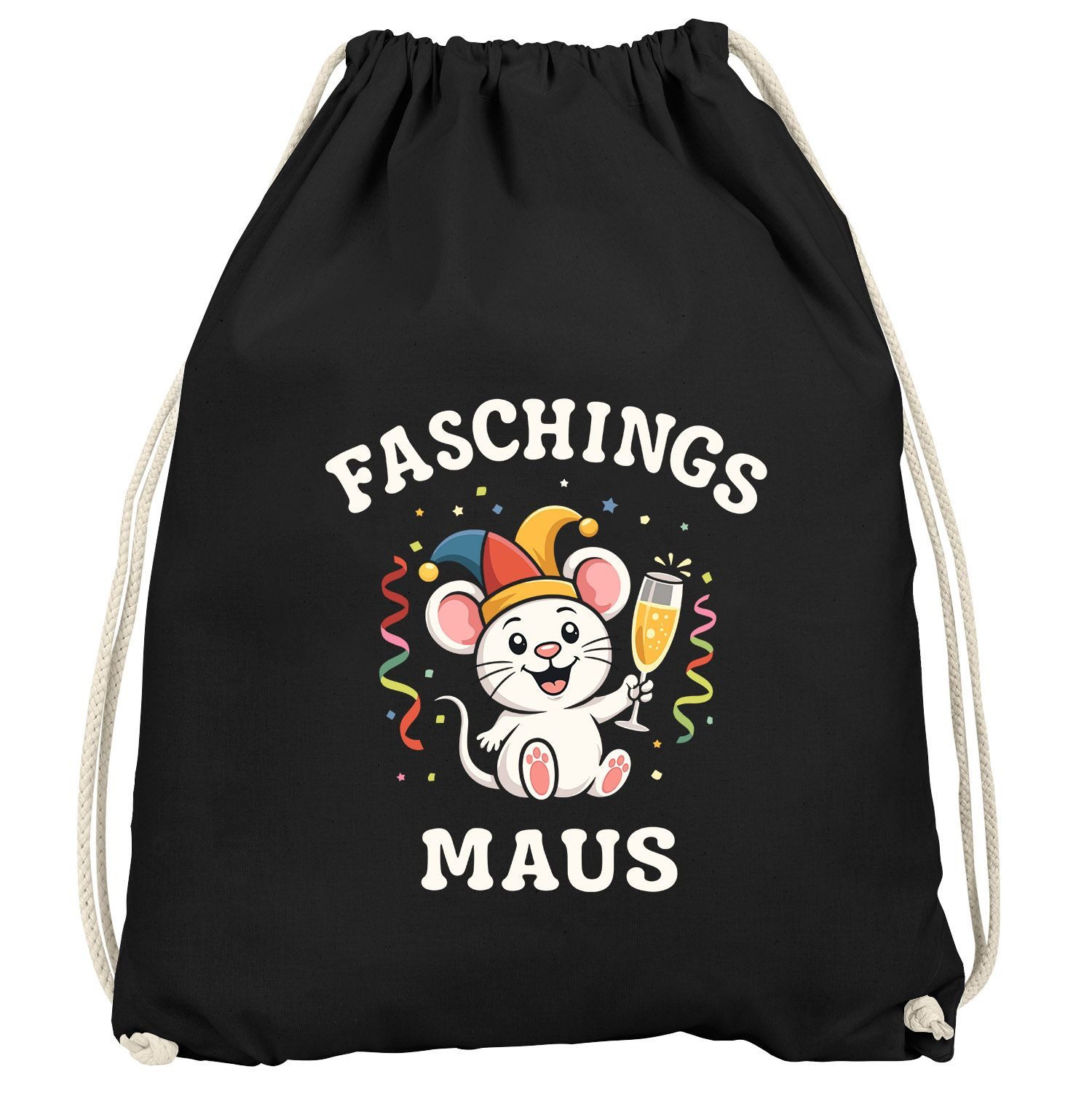 Turnbeutel Turnbeutel - Comic Karnevalsmaus - Accessoires Fasching Gadgets